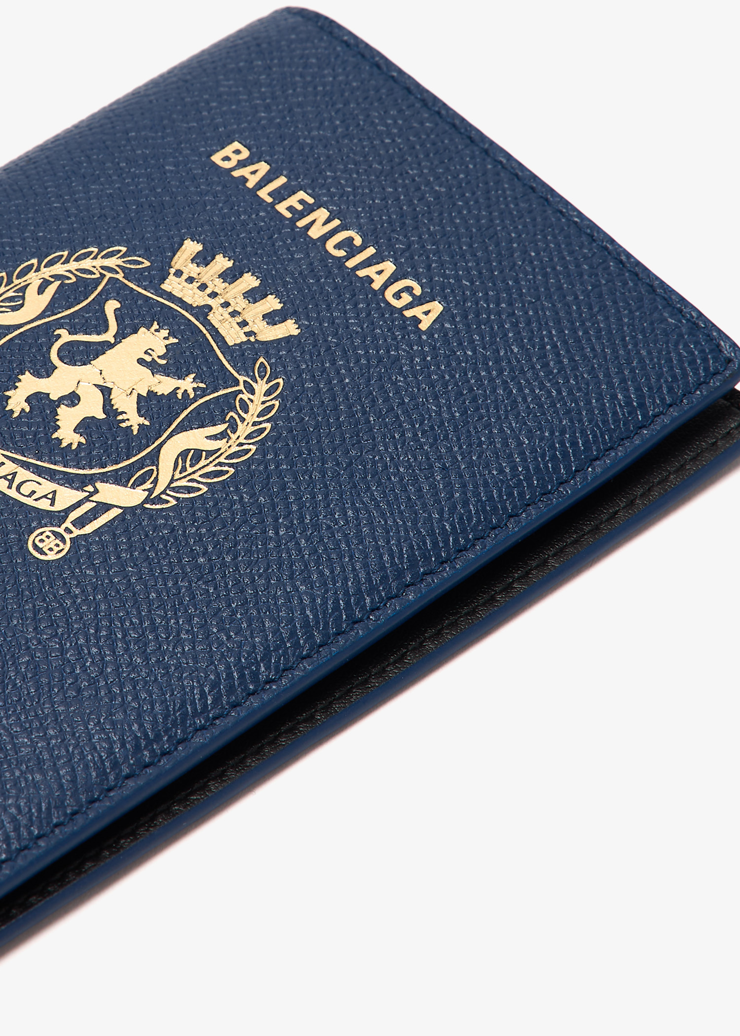 Balenciaga Logo passport holder for Men - Blue in UAE