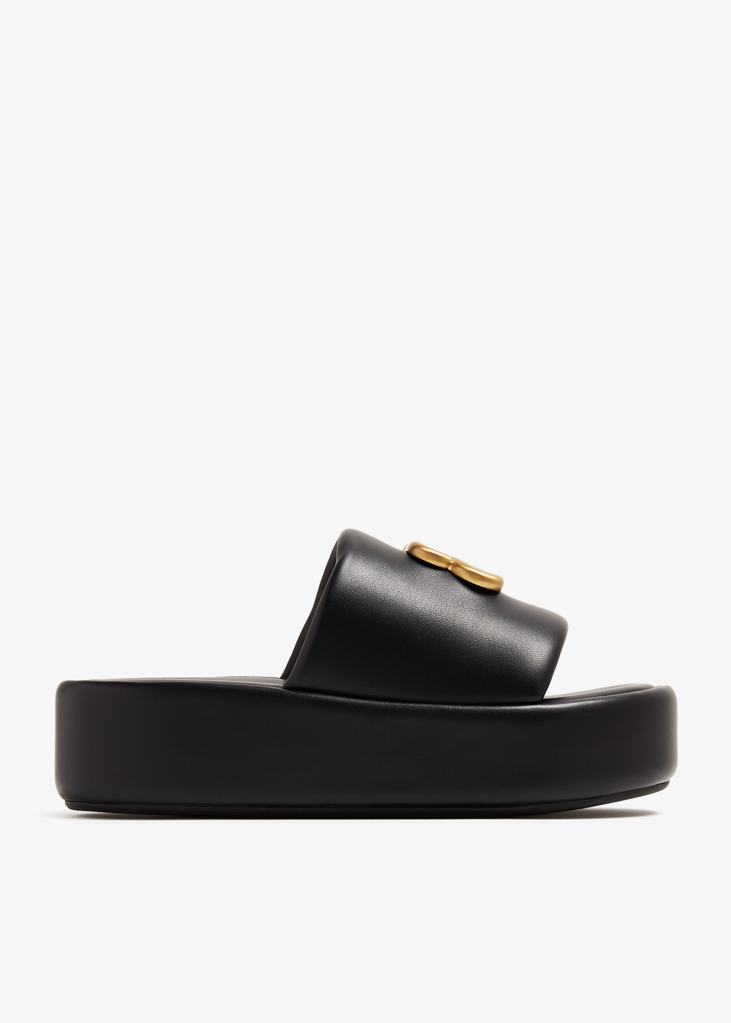 VIP【関税送料無料】希少 Balenciagaシューズ Leather Slides Balenciaga Rise slide sandals for Women - Black in UAE