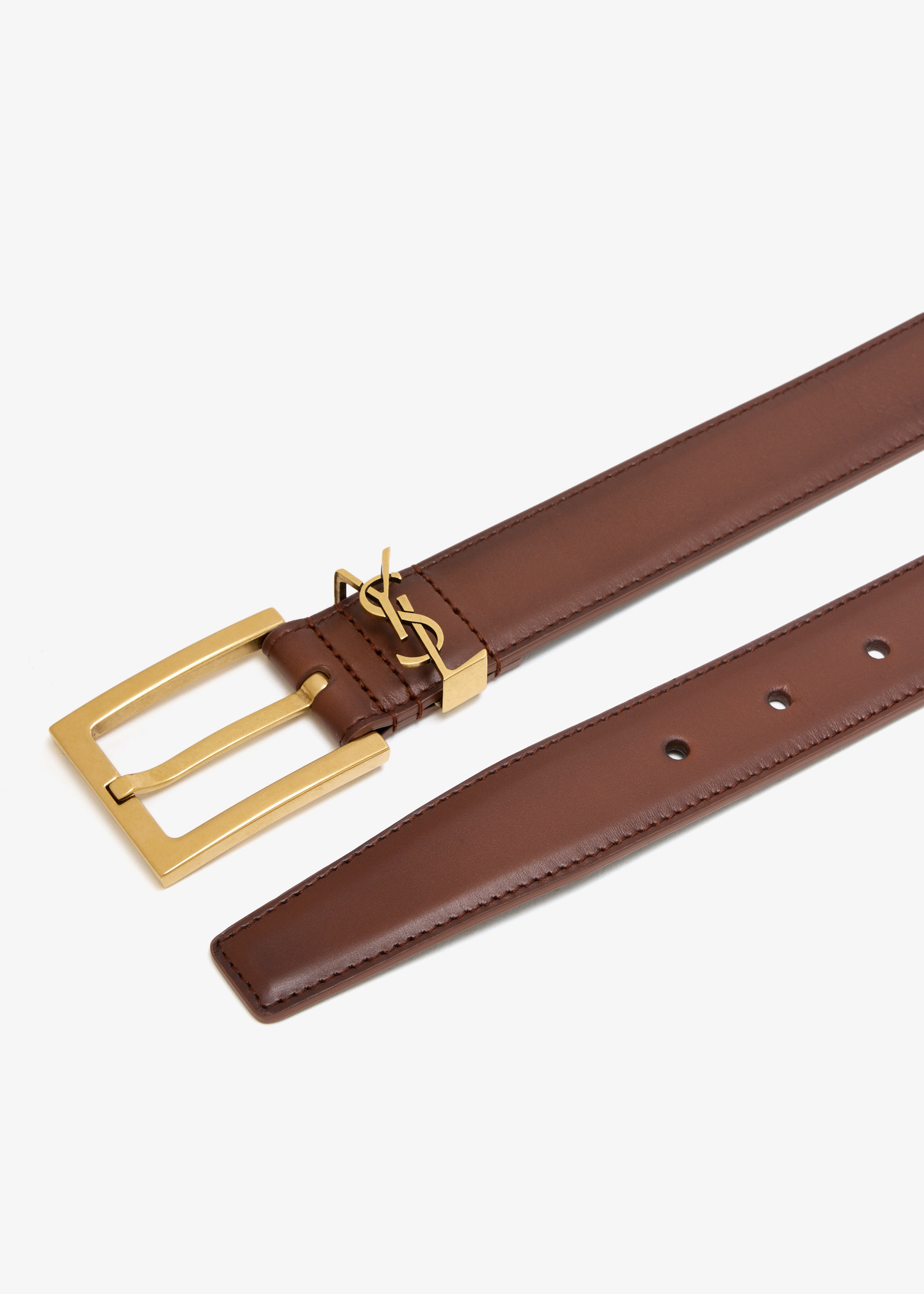 Saint Laurent Cassandre belt for Women - Brown in KSA | Level Shoes