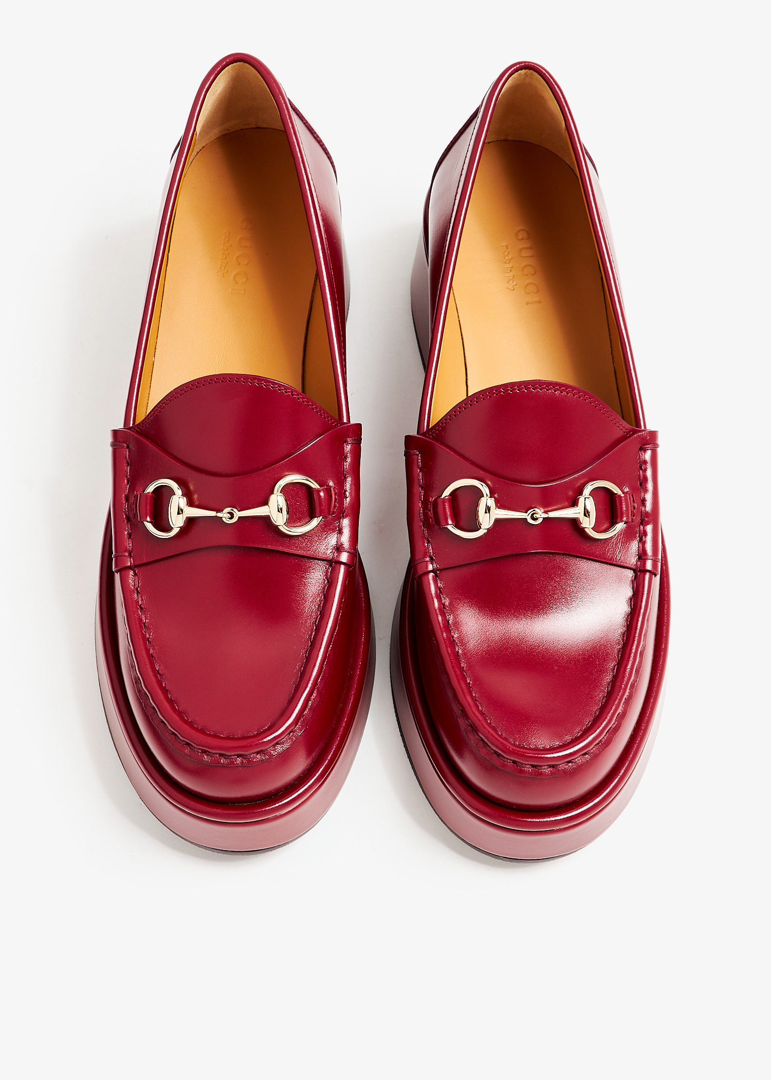 Gucci Horsebit wedge loafers for Women - Red in UAE | Level Shoes