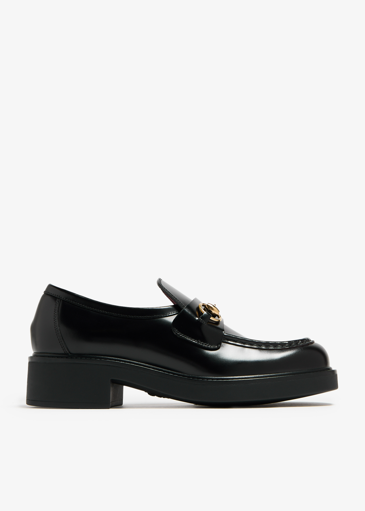 ローファー・オックスフォード GUCCI Women Laced up Shoes 7943780GQ001000 Black Women's loafer with Horsebit in black leather | GUCCI® US