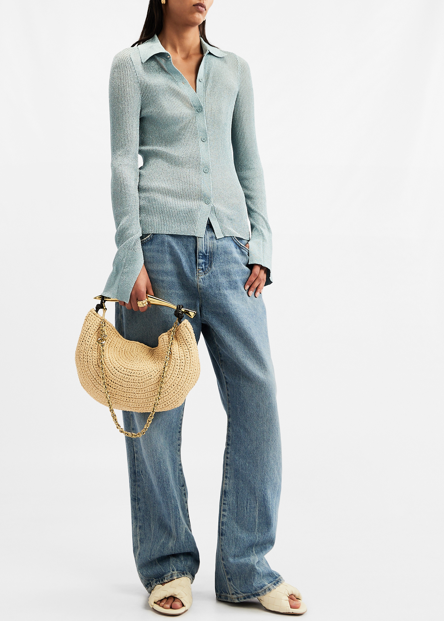 Bottega Veneta Sardine chain bag for Women - Beige in UAE | Level