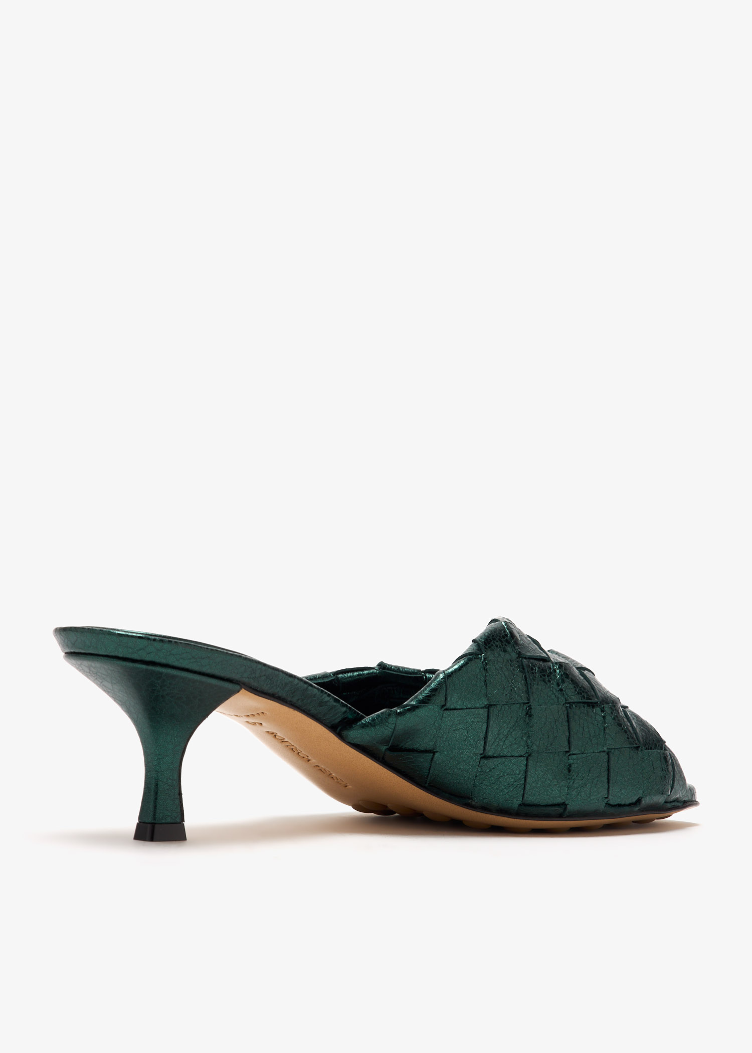 ボッテガヴェネタ Bottega Veneta Blink Flap Sandals Bottega Veneta Blink 80MM Metallic Intrecciato Leather