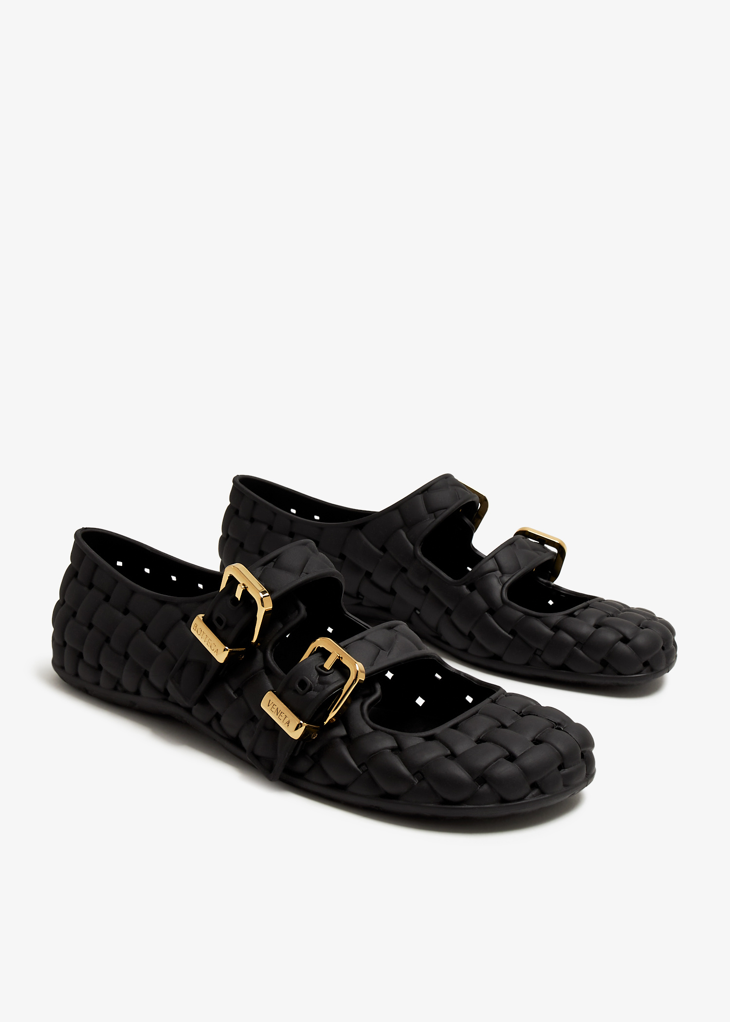 サンダル・ミュール BOTTEGA VENETA Black Leather Amy Slippers Bottega Veneta Black Leather Amy Slippers (BOTTEGA VENETA