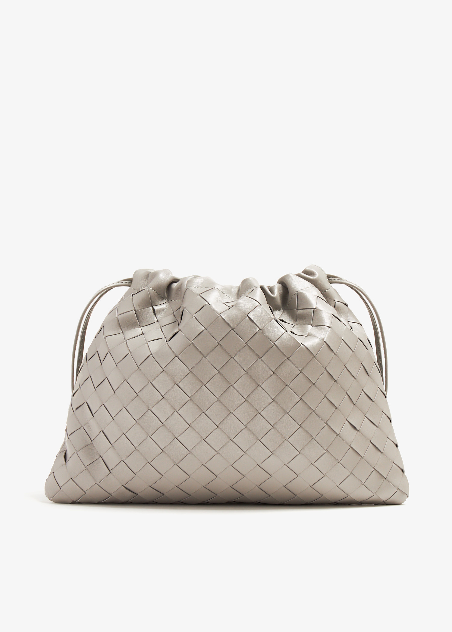 Bottega Veneta Medium Dustbag clutch for Women - Grey in UAE