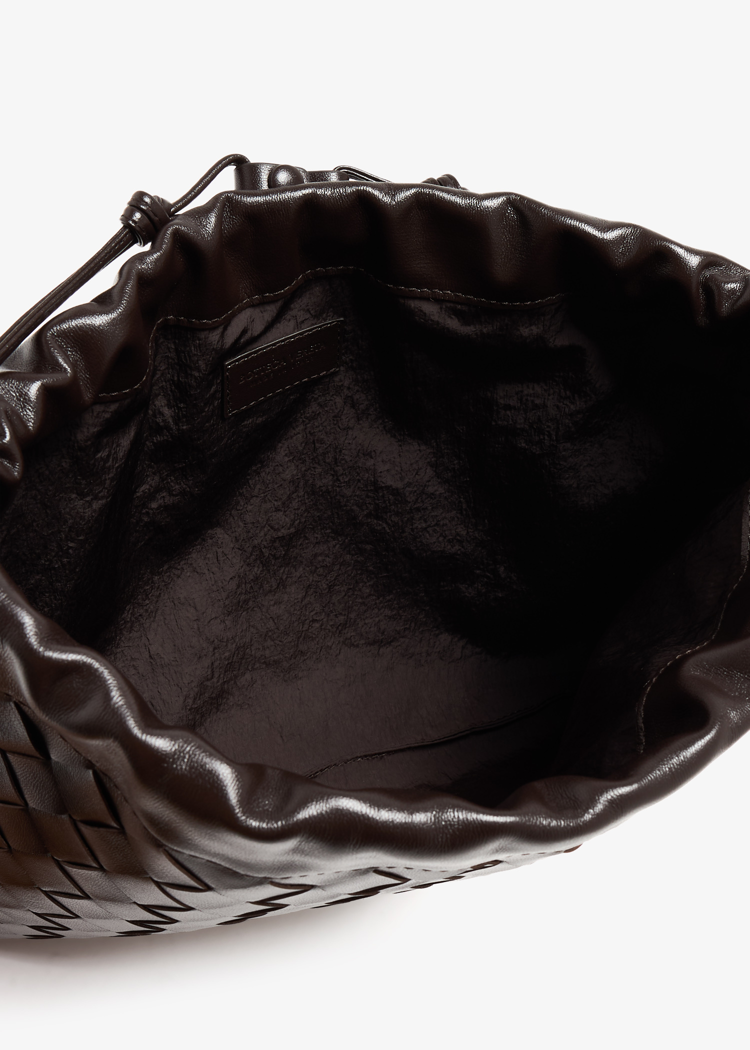 ショルダーバッグ・ポシェット Leather Dustbag clutch with Intrecciato motif Dustbag leather pouch with Intrecciato motif BOTTEGA VENETA