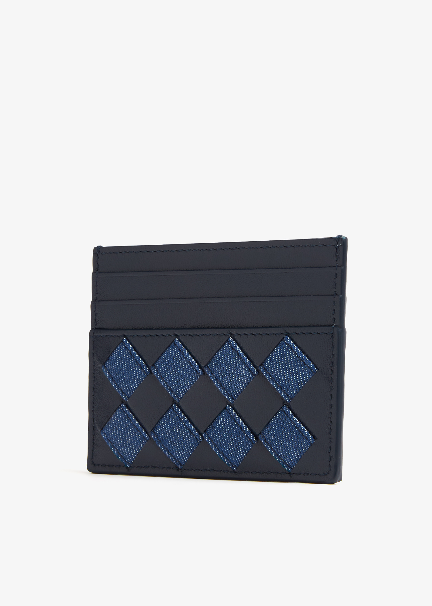 ★BOTTEGA VENETA★ Intrecciato Card Holder Midnight Blue 607 Bottega Veneta Intrecciato business card case for Women