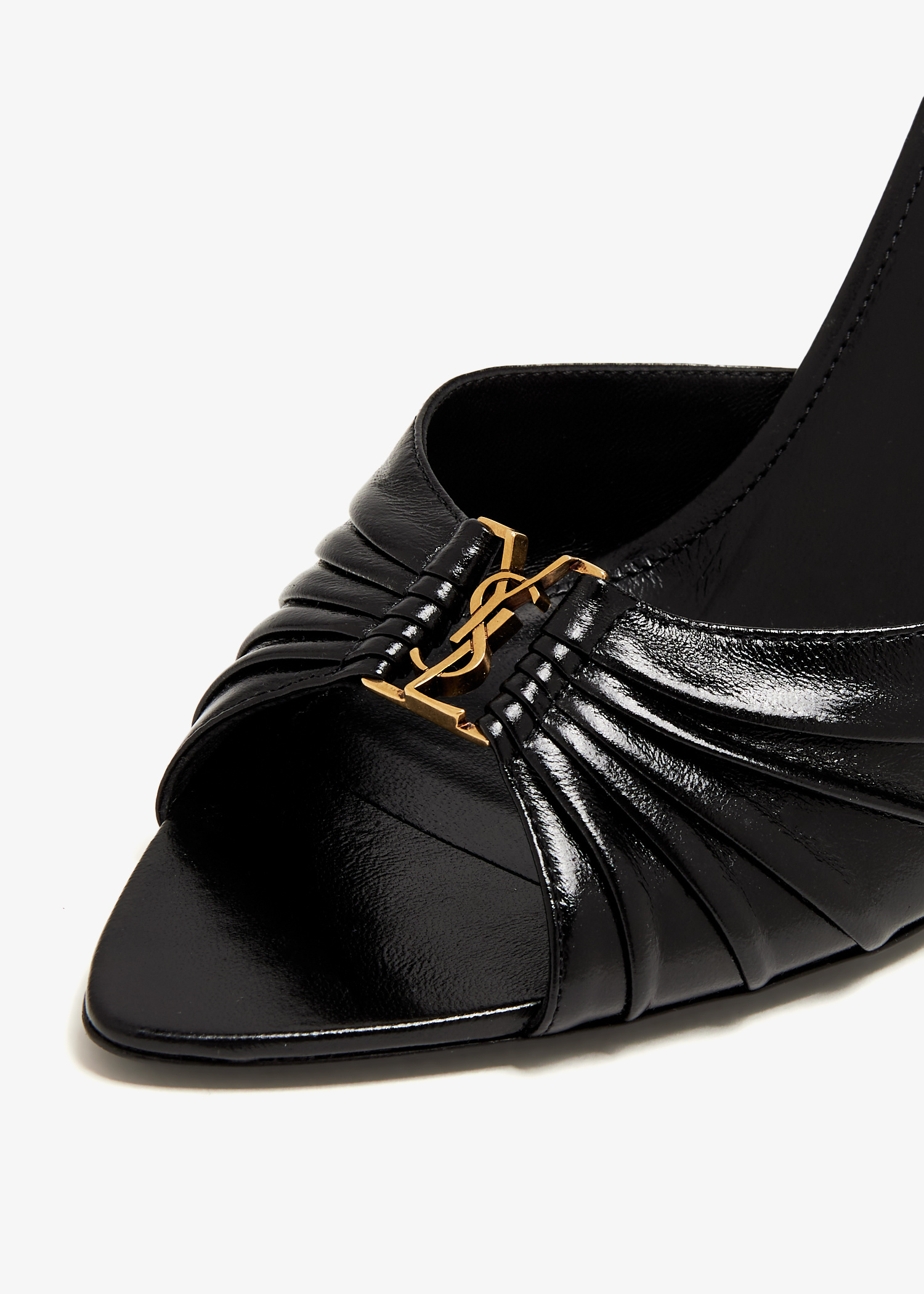 新作☆【SAINTLAURENT】「BABYLONE」ミュール Saint Laurent Leather Babylone Mules 90 | Harrods HK