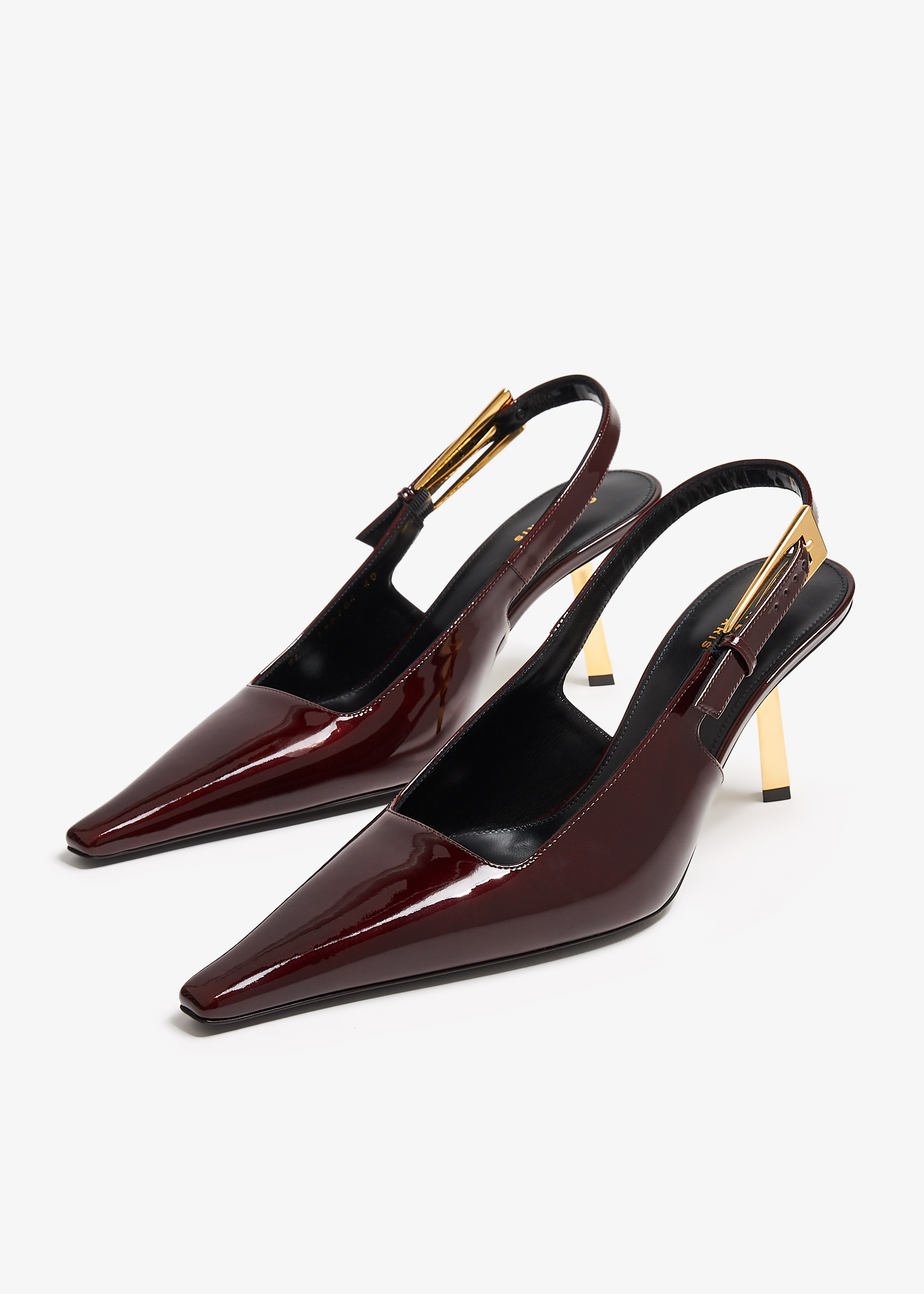 Saint Laurent Lee slingback pumps for Women - Burgundy in