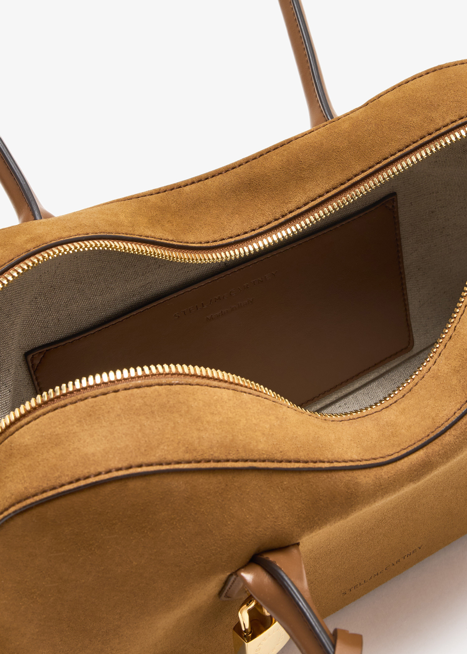 ハンドバッグ STELLA MCCARTNEY Handbags Women Eco Suede Brown/Pecan Women Pecan Logo Top Handle Crossbody Tote Bag | Stella