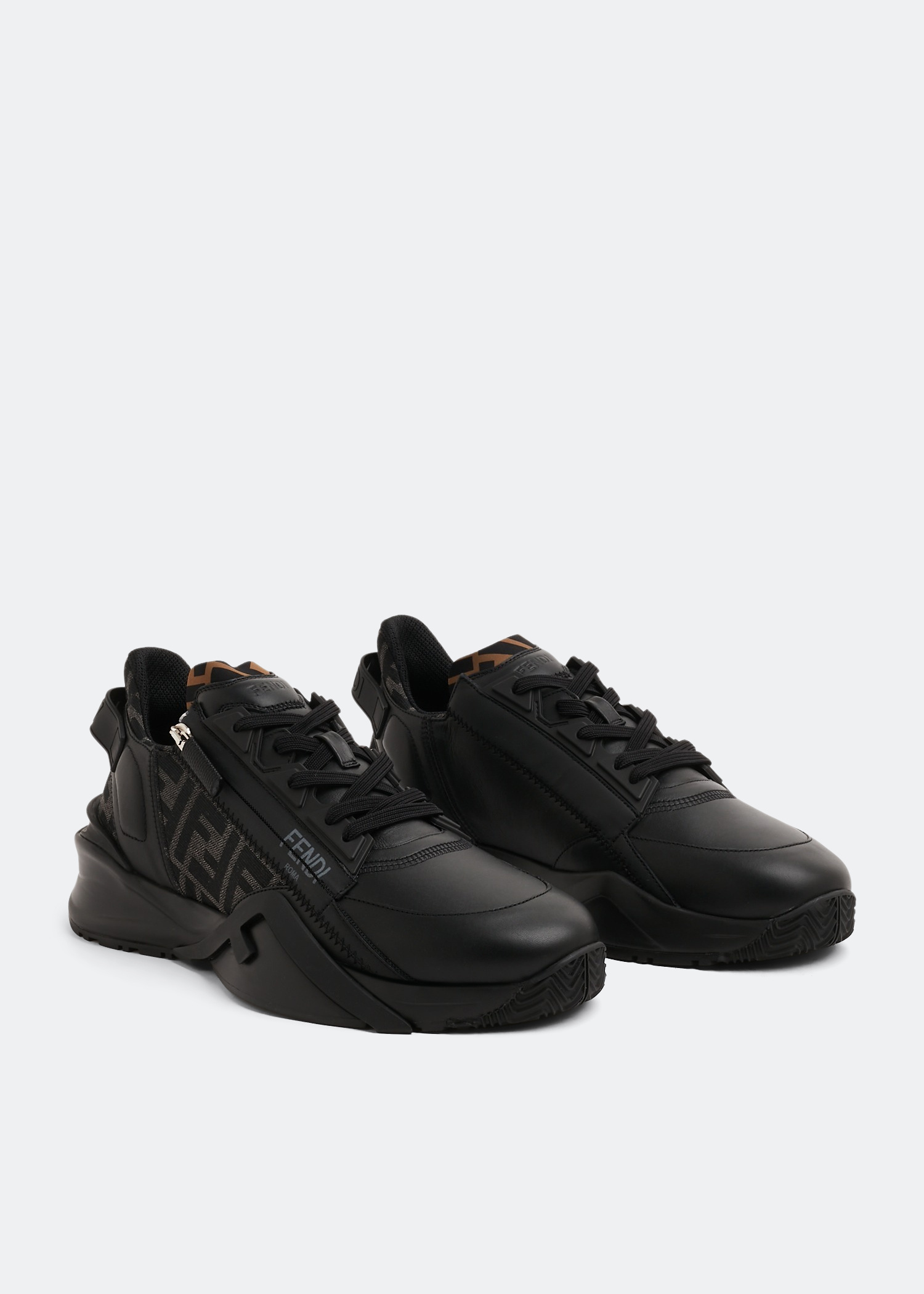 ◆OTZ SHOES◆ Flap Sneakers Black FLOTFA1W21 Black sneakers with ankle-length upper TRUXTON