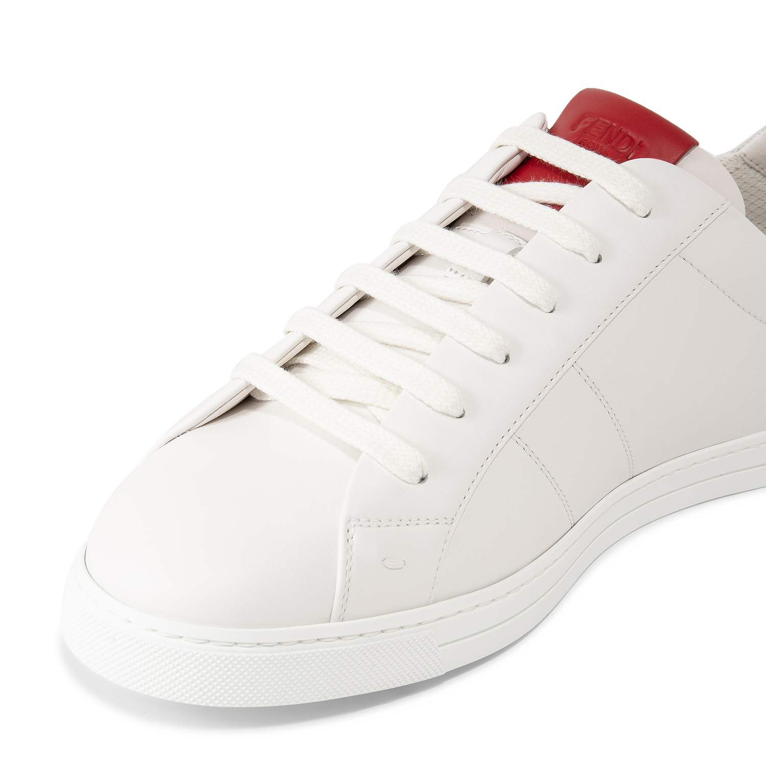 【関税＆送料込み】Fendi Shoes Fendi カーフレザーとジャカードスニーカー () IFCHIC.COM