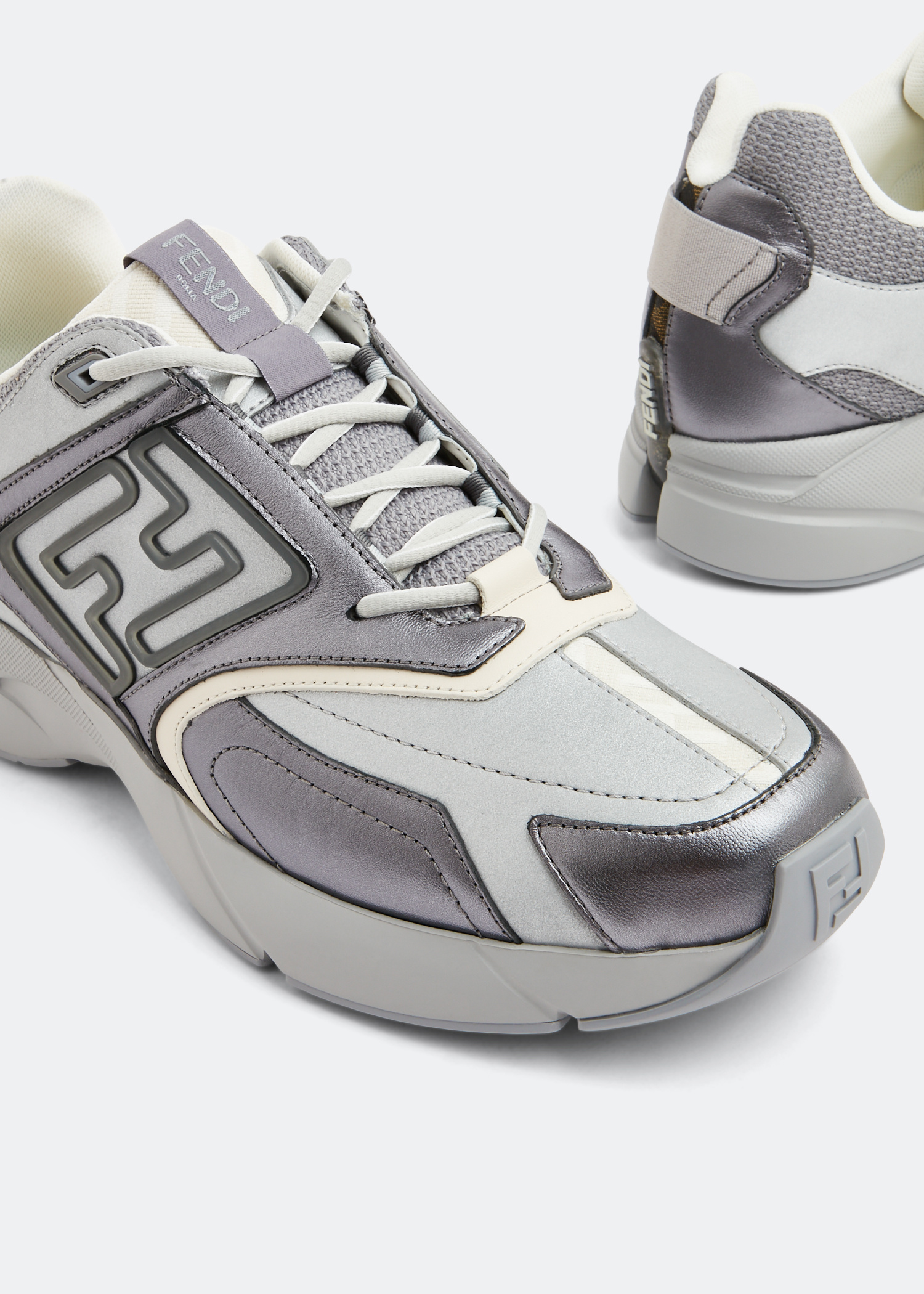 FENDI Faster sneakers for Men - Grey in UAE | Level Shoes