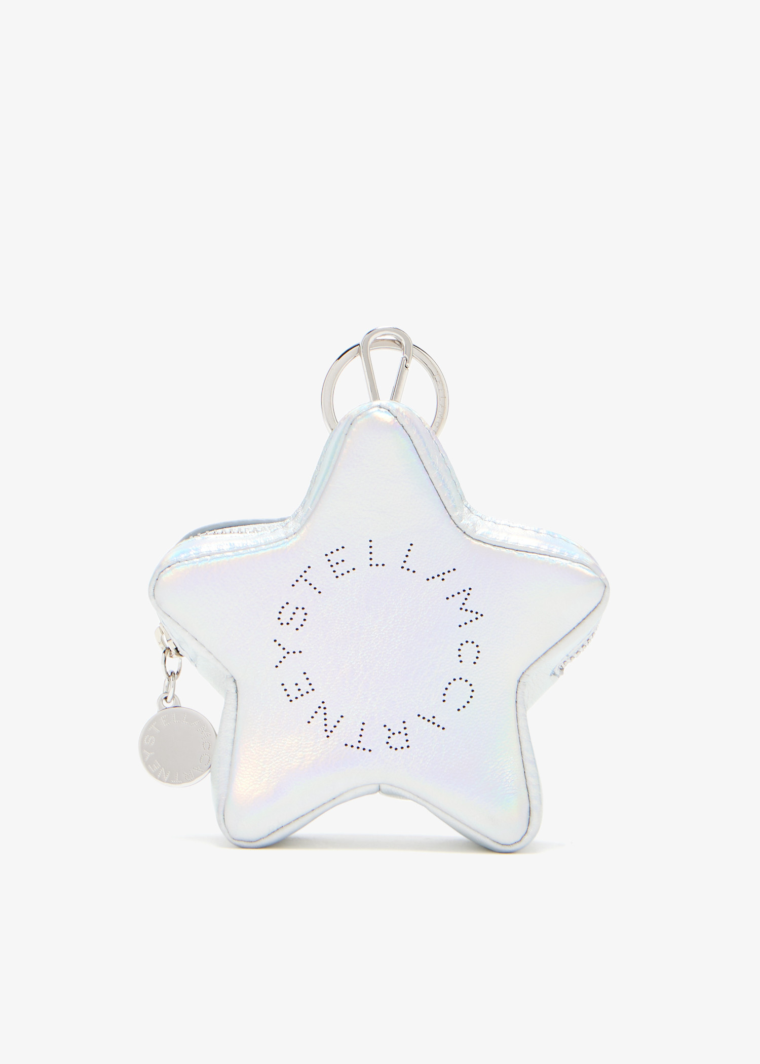 Stella McCartney Logo Star coin purse keychain for Women - Silver