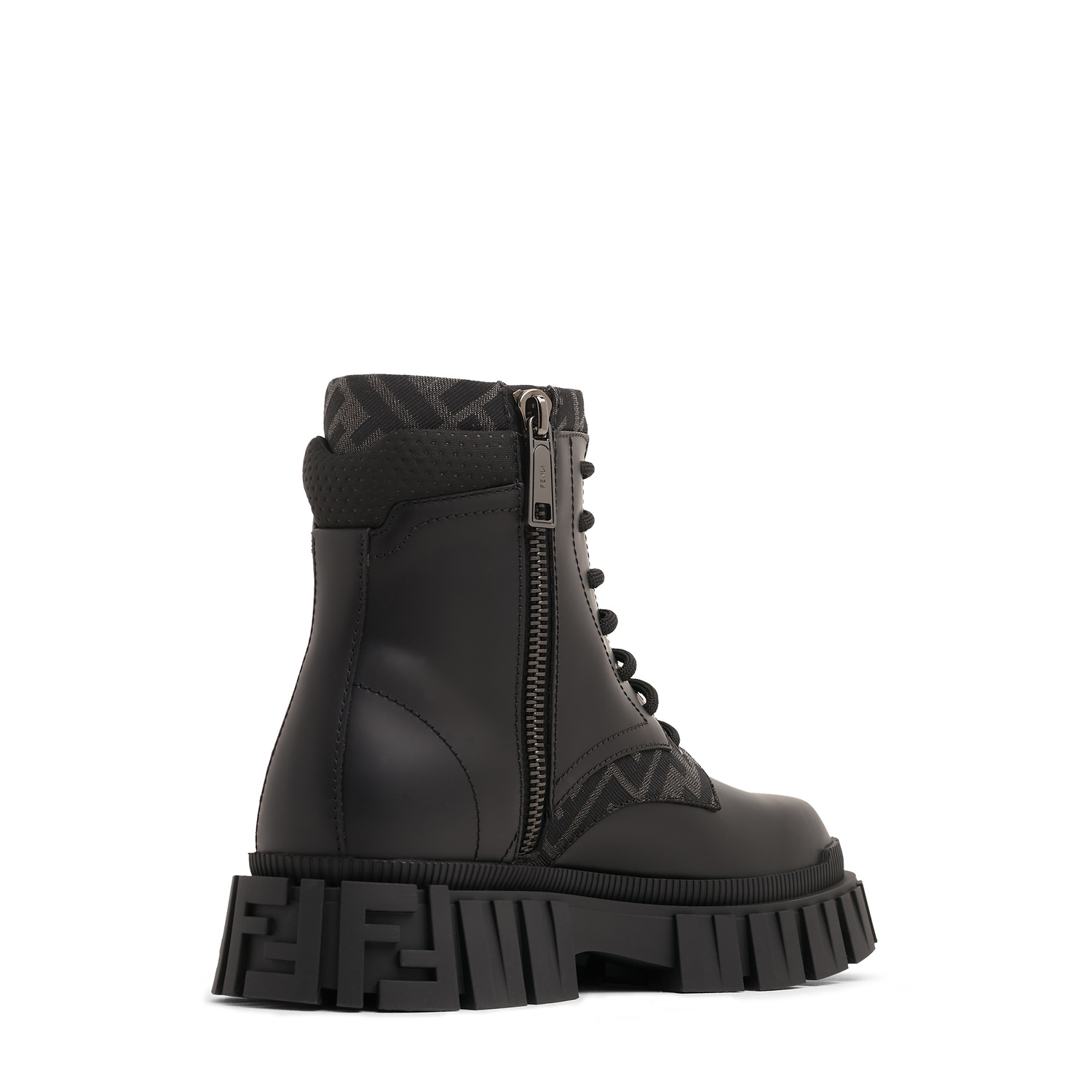 FENDI Force lace-up boots for Men - Black in UAE | Level Shoes