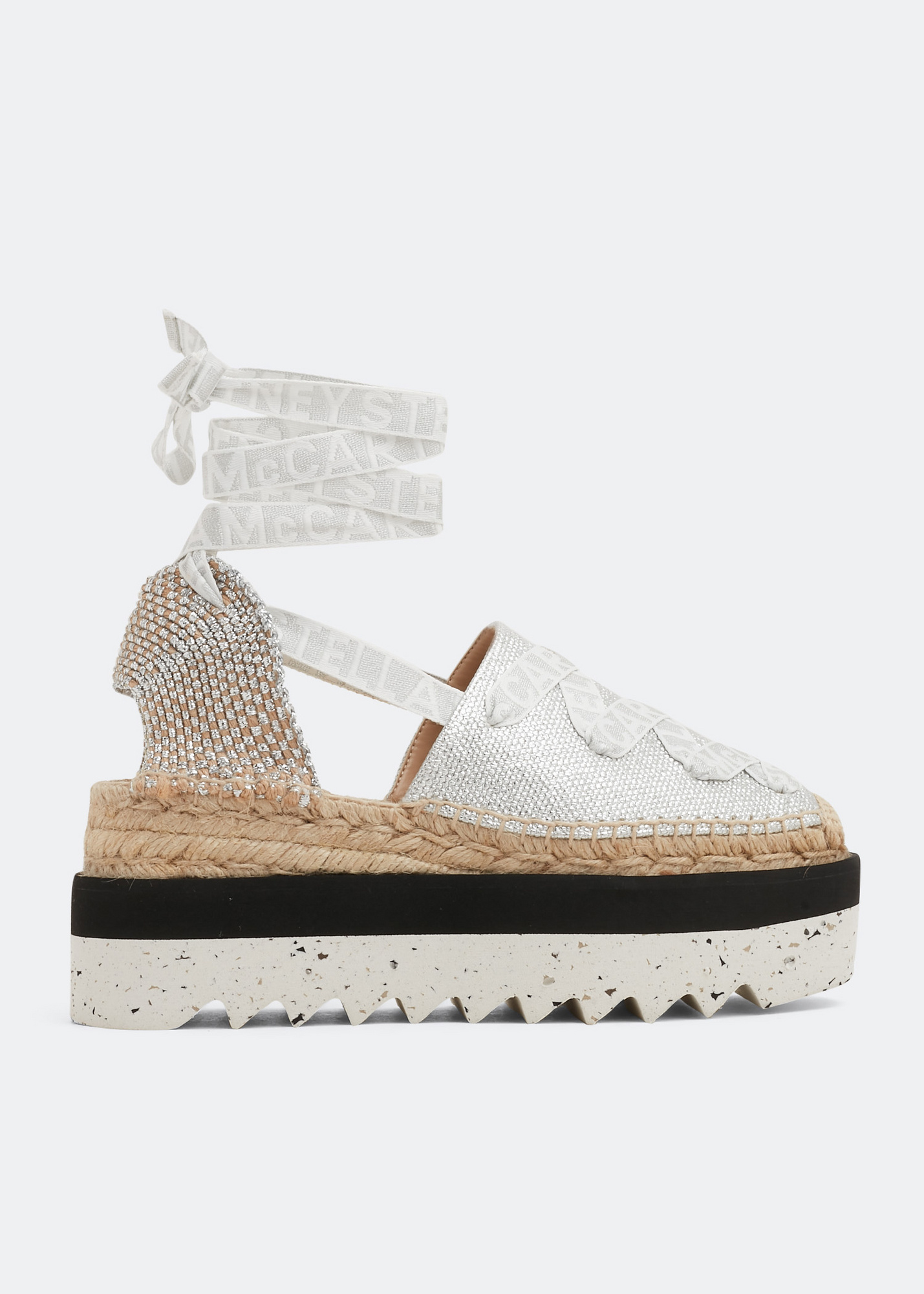 Stella McCartney Gaia platform espadrilles for Women - Silver in