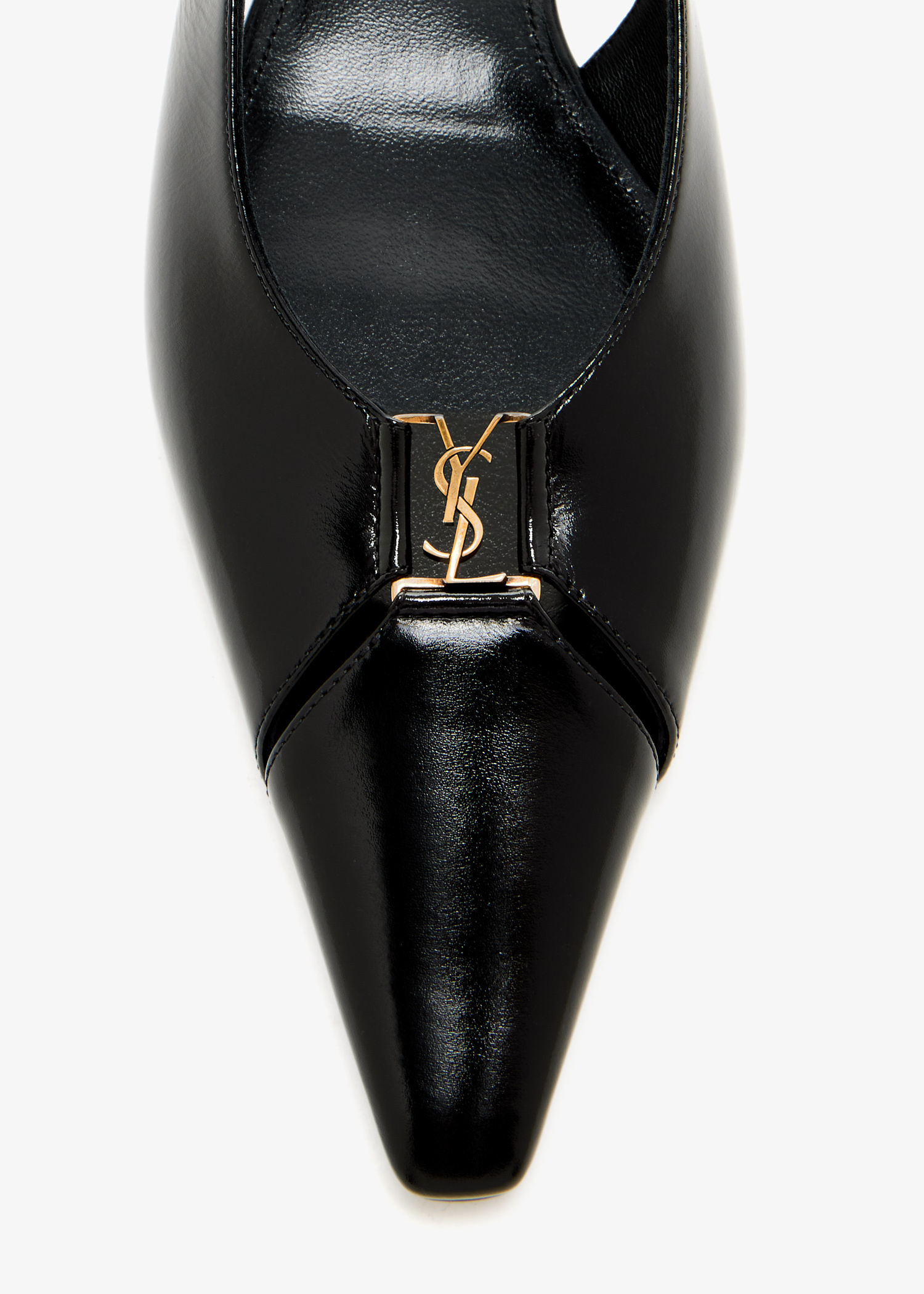 VIP【関税送料無料】希少 SAINT LAURENT BLACK LEATHER FLATS 42677752-1_1.jpg
