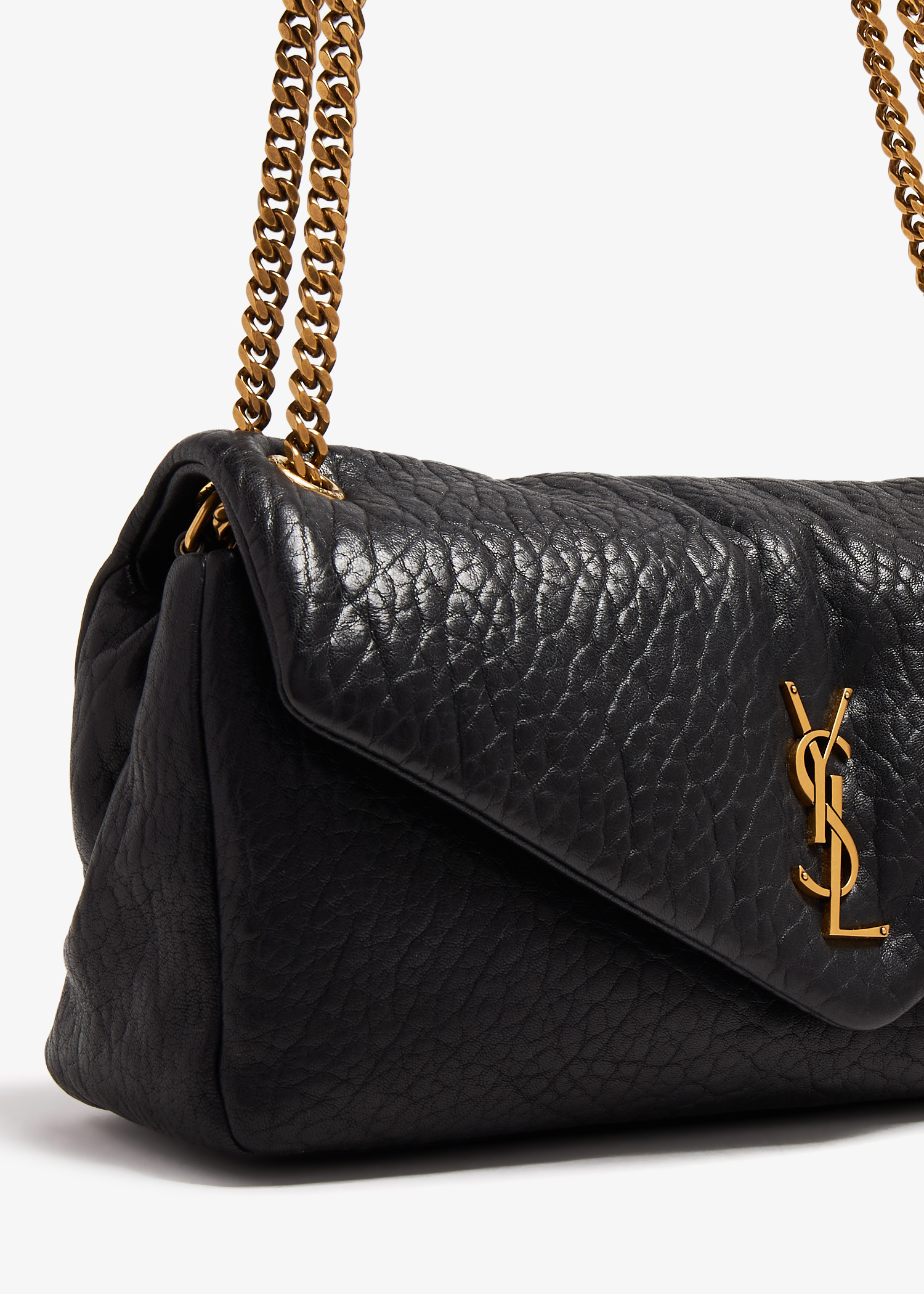 【関税&送料込】Saint Laurent Black Leather Big Calypso Shou Calypso Large leather shoulder bag in black - Saint Laurent