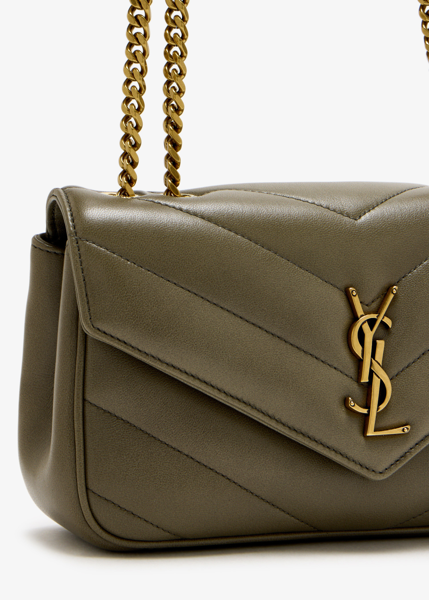 Saint Laurent Loulou small chain bag for Women - Green in