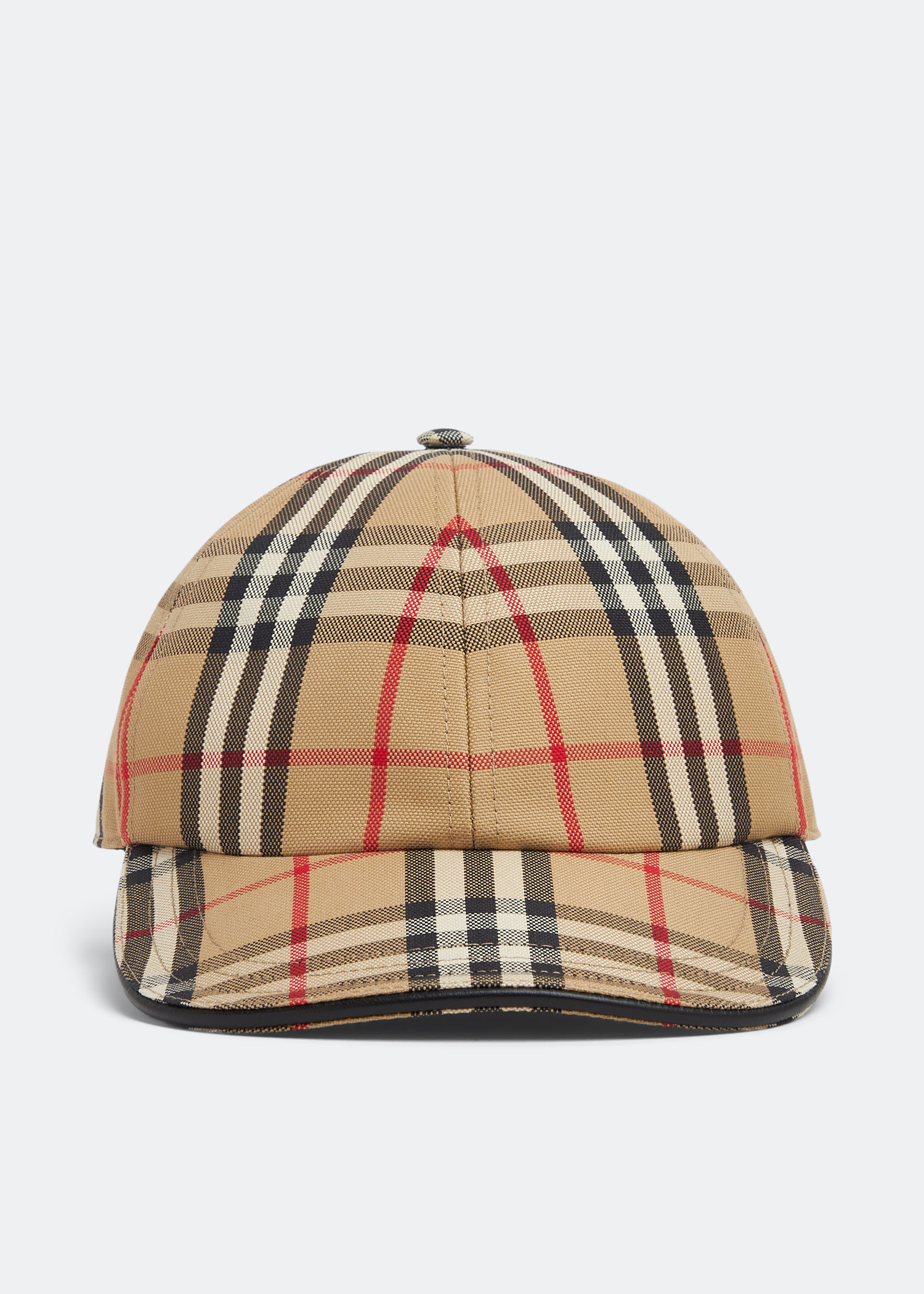 Burberry Check cotton baseball cap for Men - Brown in UAE