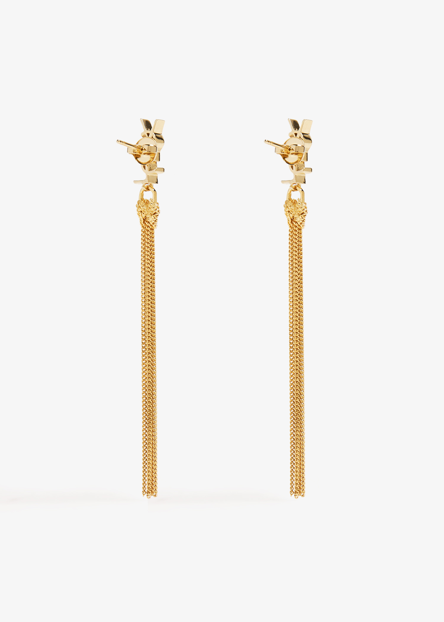 ピアス Saint Laurent Cassandre Gold Dangling Earrings Saint Laurent Cassandre Tassel Earrings in Metal | Saks