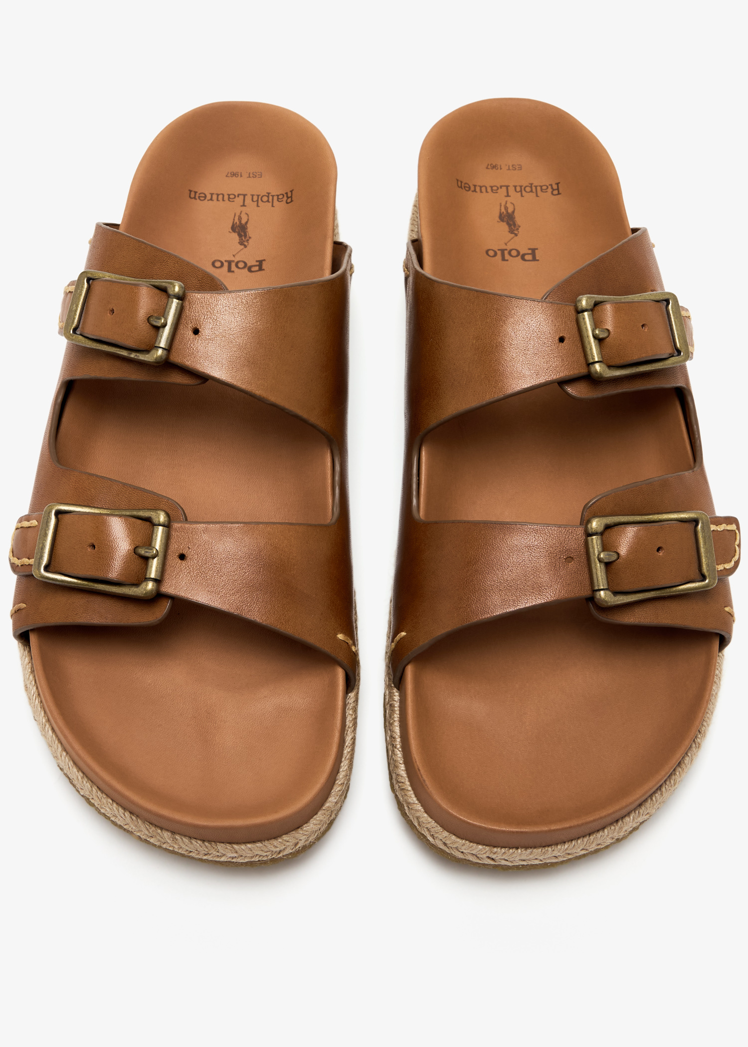 夏に快適 POLO RALPH LAUREN Turbach レザー/ スエード Sandal Polo Ralph Lauren Turbach sandals for Men - Brown in UAE