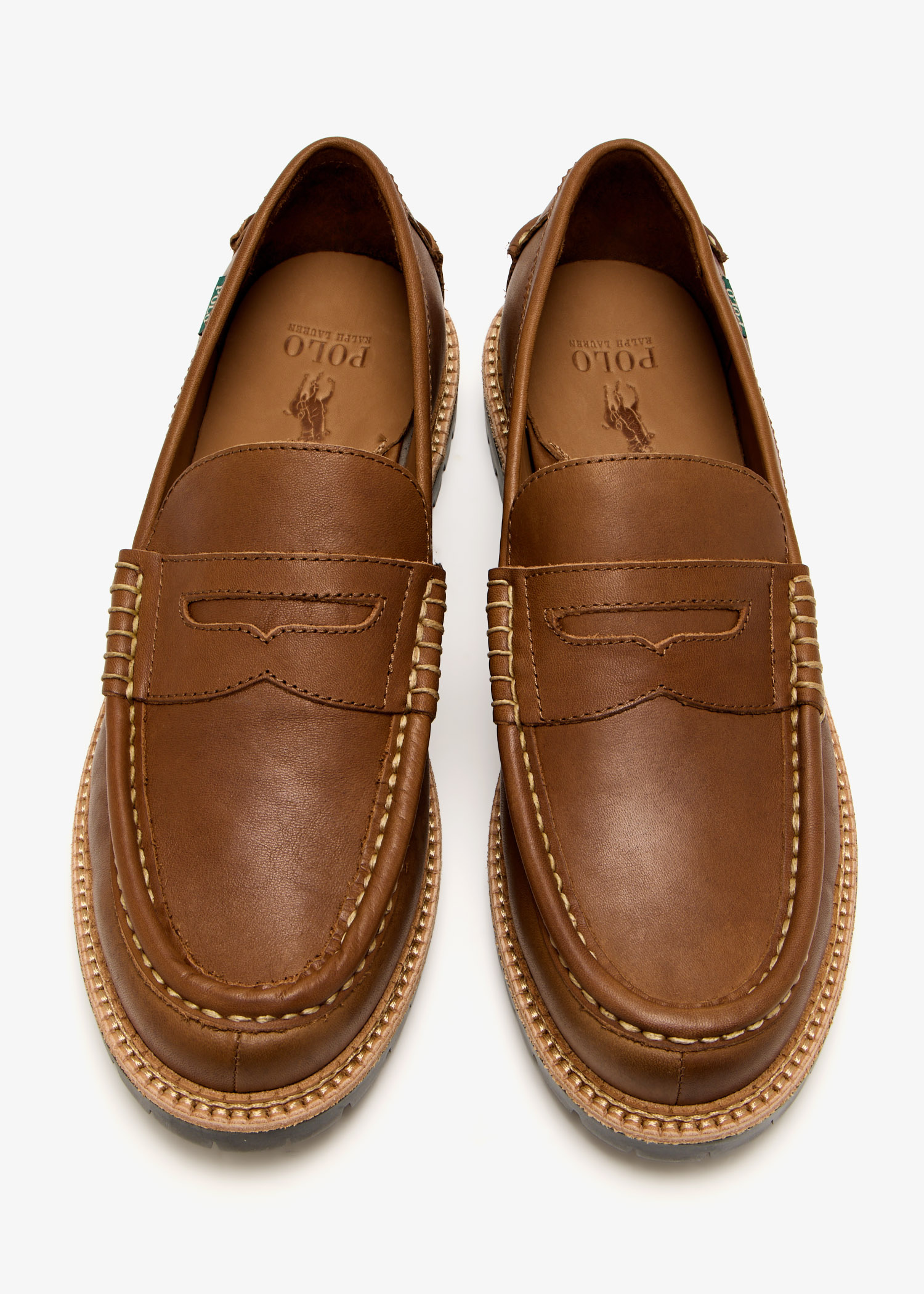 Polo Ralph Lauren Jett penny loafers for Men - Brown in USA