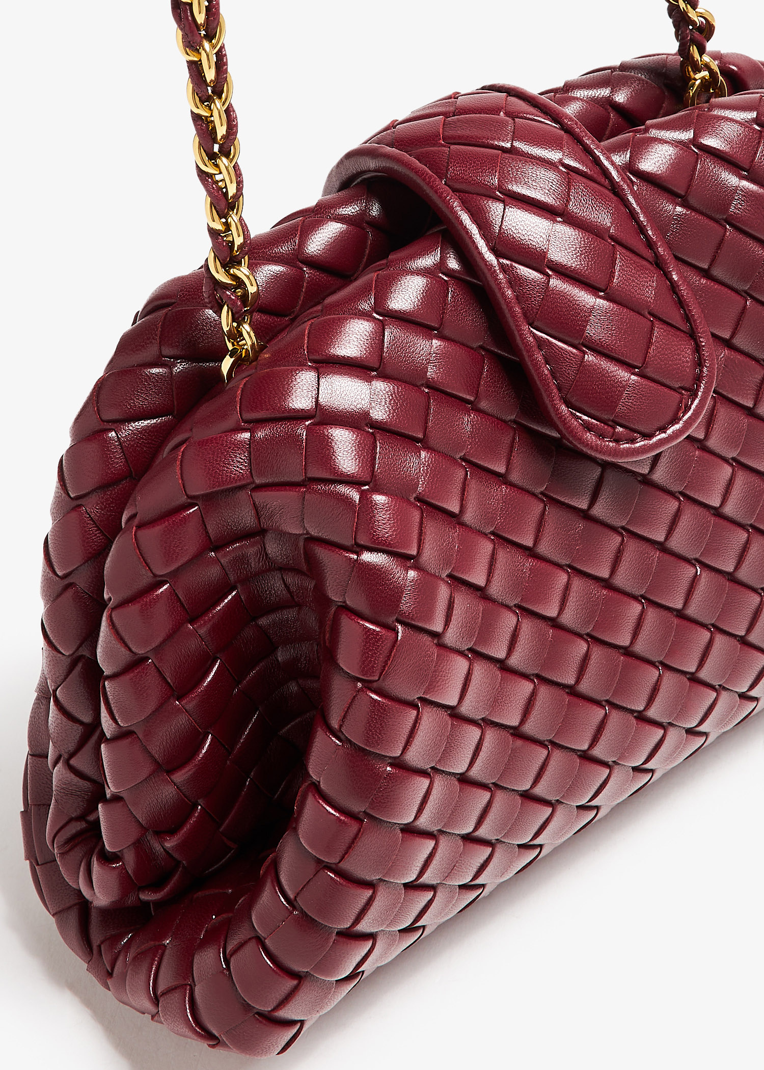クラッチバッグ BOTTEGA VENETA Woman Clutch Burgundy 804038V4P61 2250 Bottega Veneta Knot Minaudiere clutch for Women - Burgundy