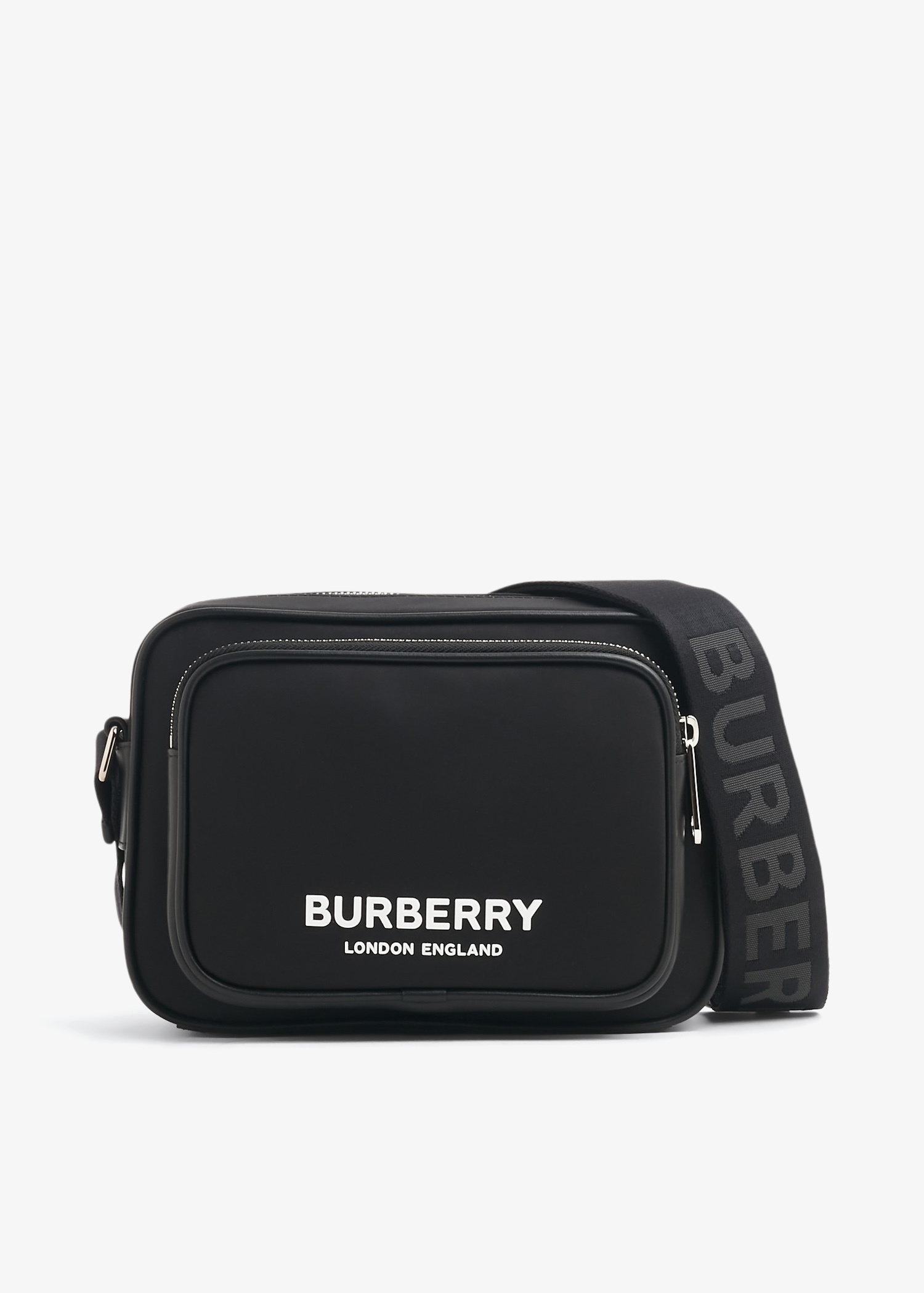 Burberry Logo print nylon crossbody bag for Men - Black in