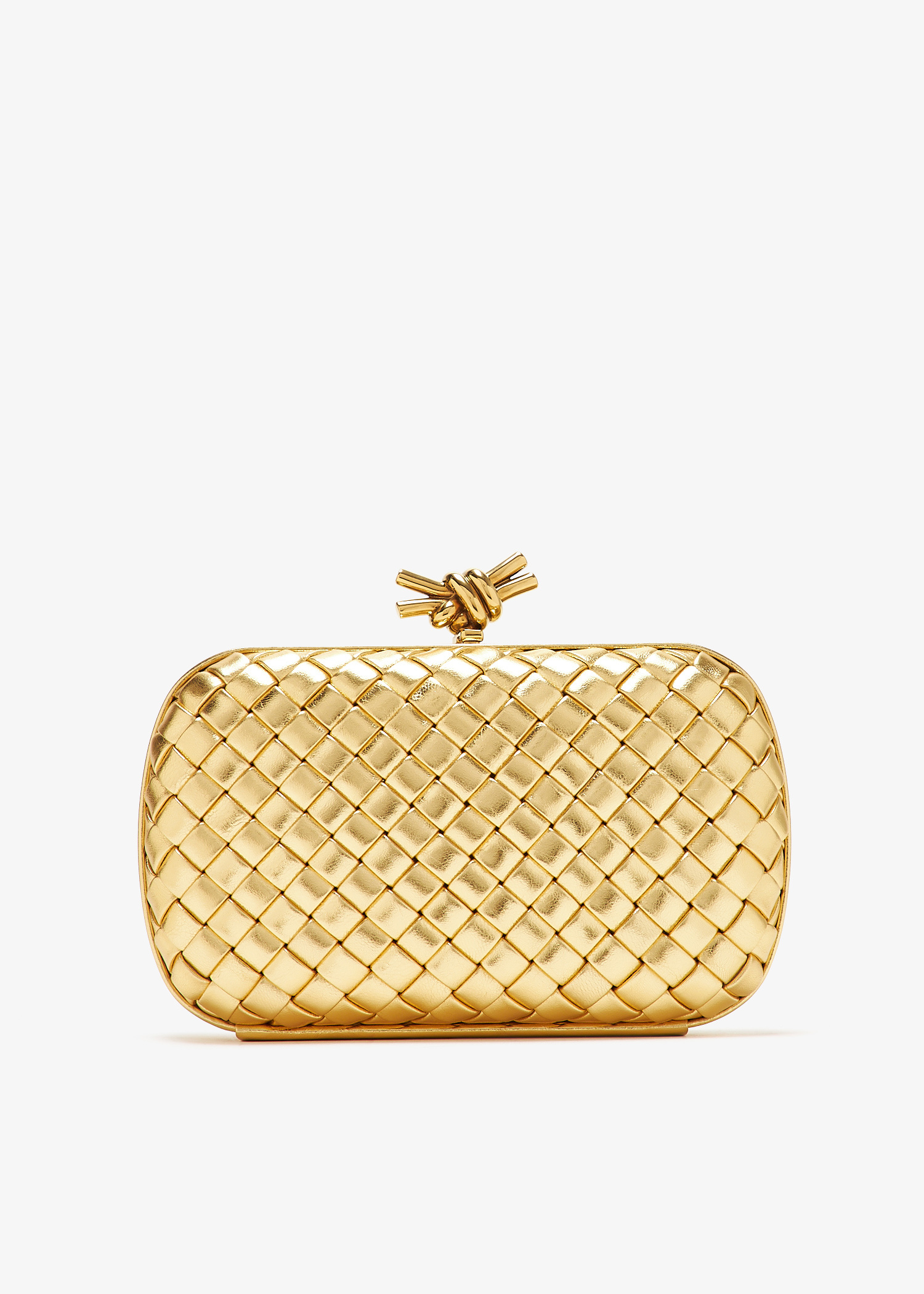 Bottega Veneta Knot clutch for Women - Gold in USA | Level Shoes