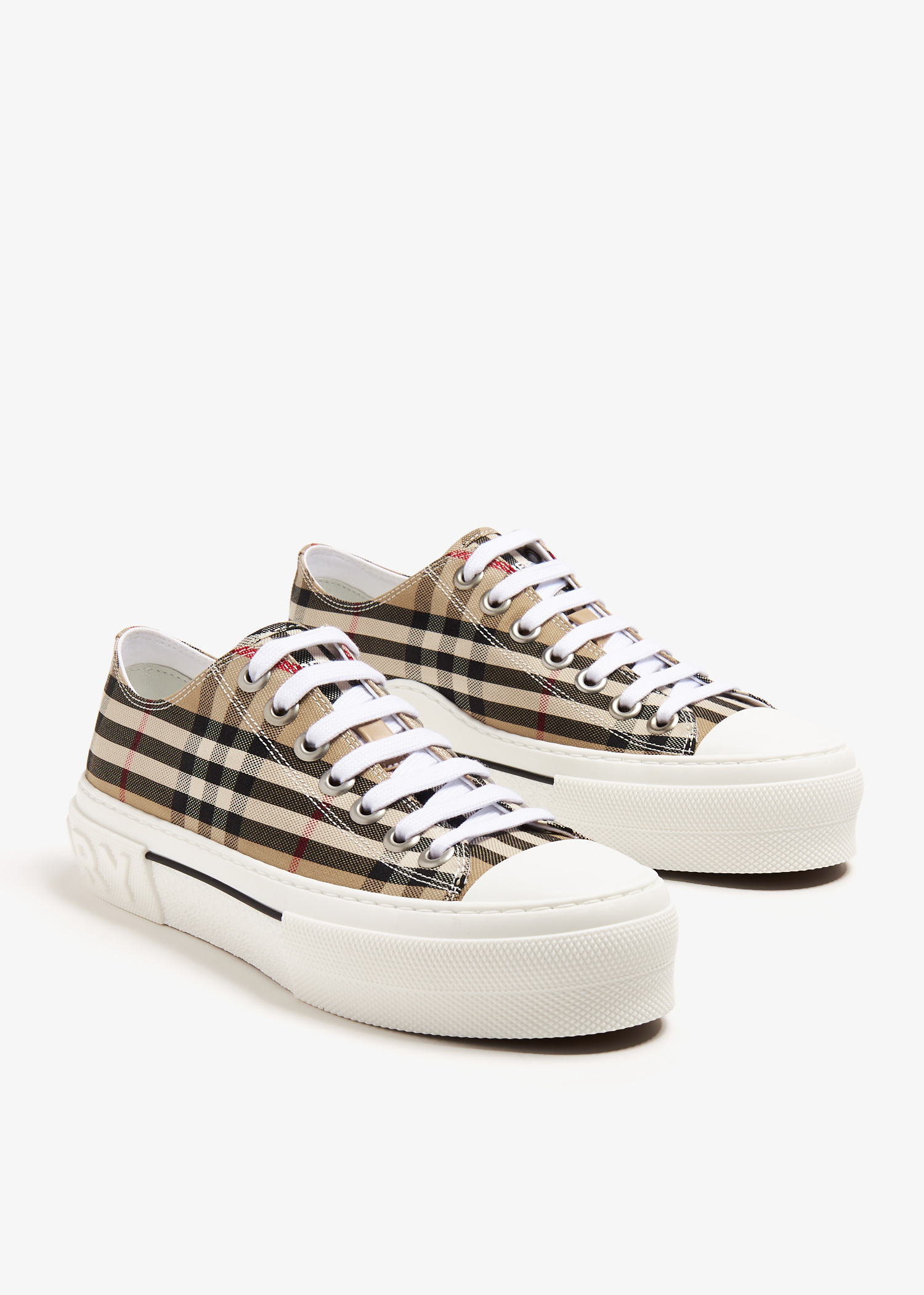 スニーカー BURBERRY Women Sneakers 8050506 A7028 beige Burberry Jack sneakers for Women - Beige in UAE | Level Shoes