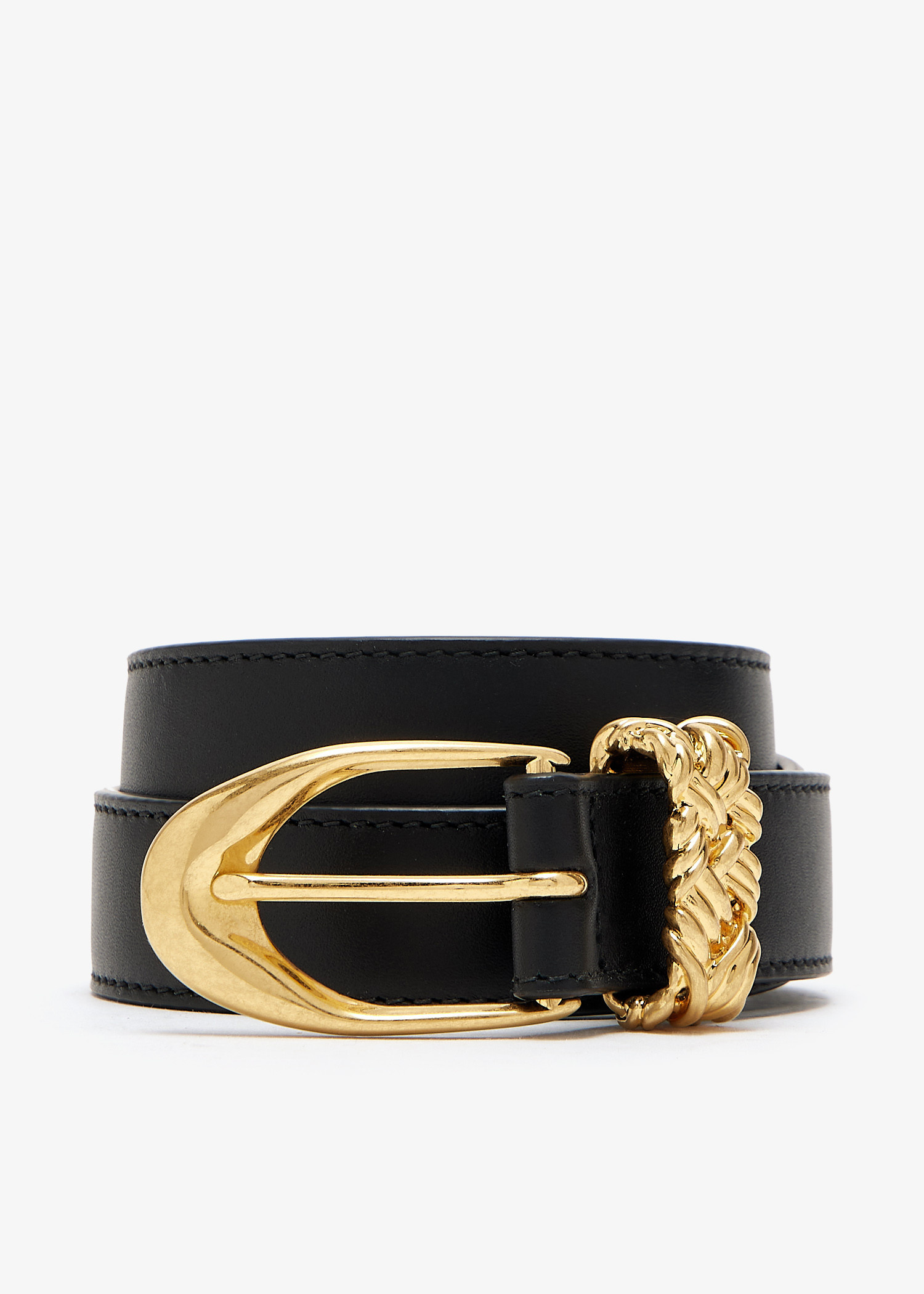 Bottega Veneta Intreccio Loop belt for Women - Black in KSA
