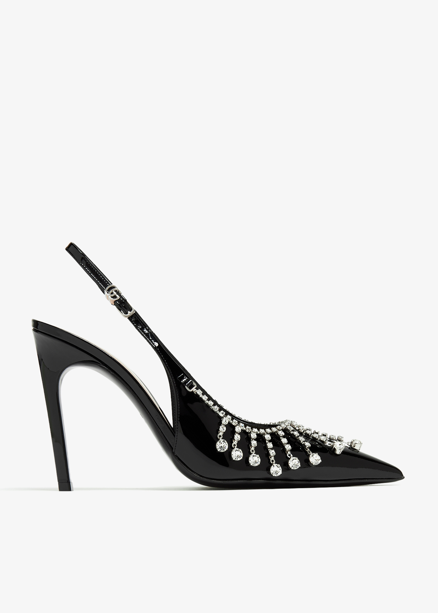 Gucci Crystal chain pumps for Women - Black in UAE | Level Shoes
