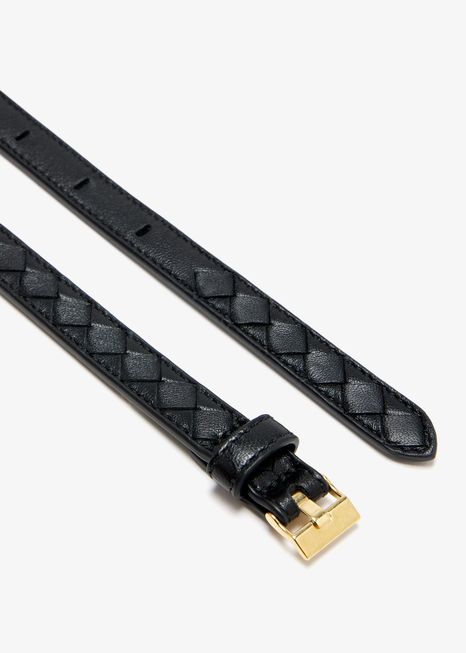 Bottega Veneta Thin Watch belt for Women - Black in UAE Bottega Veneta Thin Watch belt for Women - Black in UAE