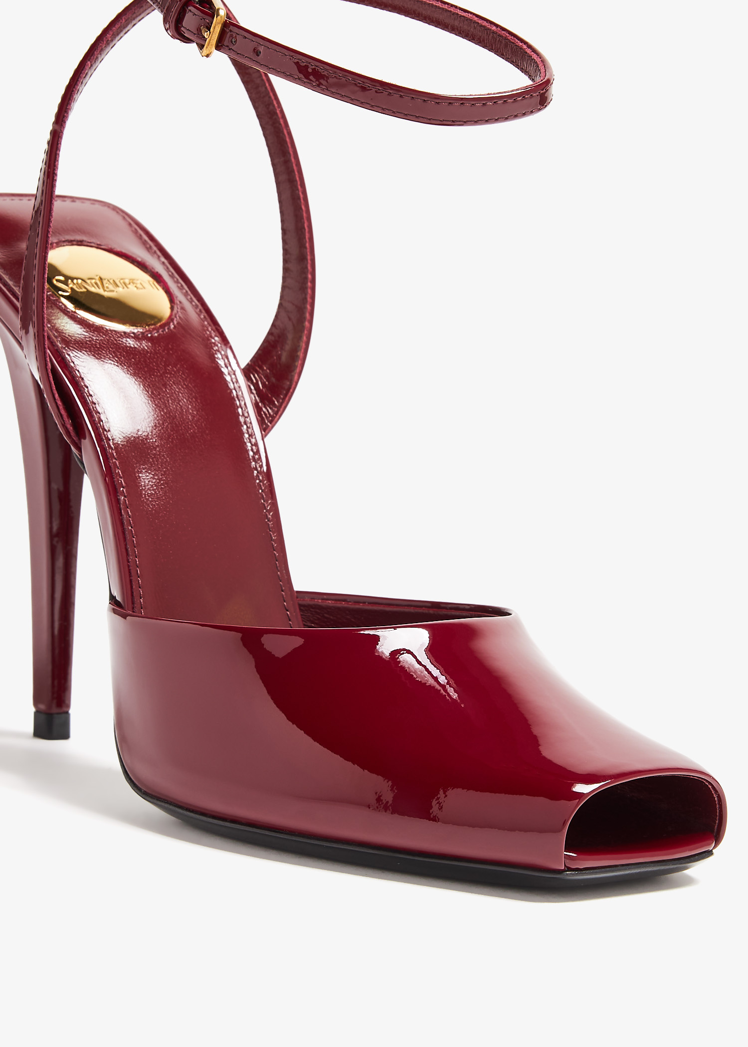シューズ・サンダルその他 SAINT LAURENT Woman Heeled sandals Burgundy 8060481TV00 6117 Saint Laurent Shoes Woman Saint Laurent – Modecraze Inc.