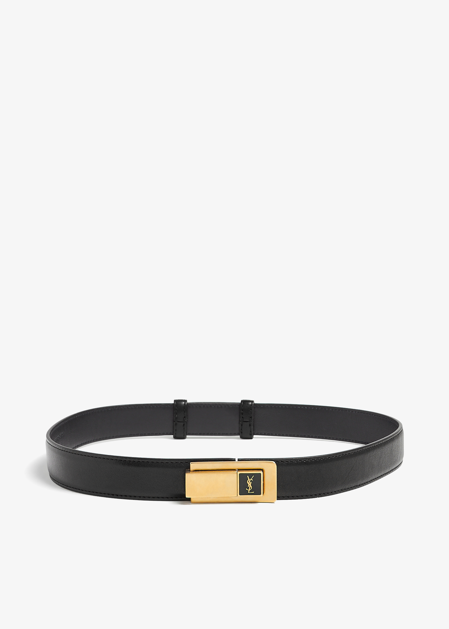 【送料 関税込】 SAINTLAURENT CHARNIERE BUCKLE BELT Yves Saint Laurent Saint Laurent Belt With Charniere Buckle