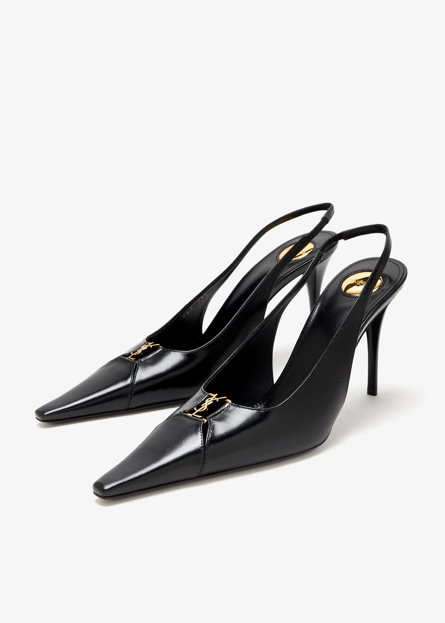 サンダル・ミュール Saint Laurent BABYLONE SILING BACK 90 (806685AAESX 1000) Saint Laurent Babylone Sling Back Flat | Pickle