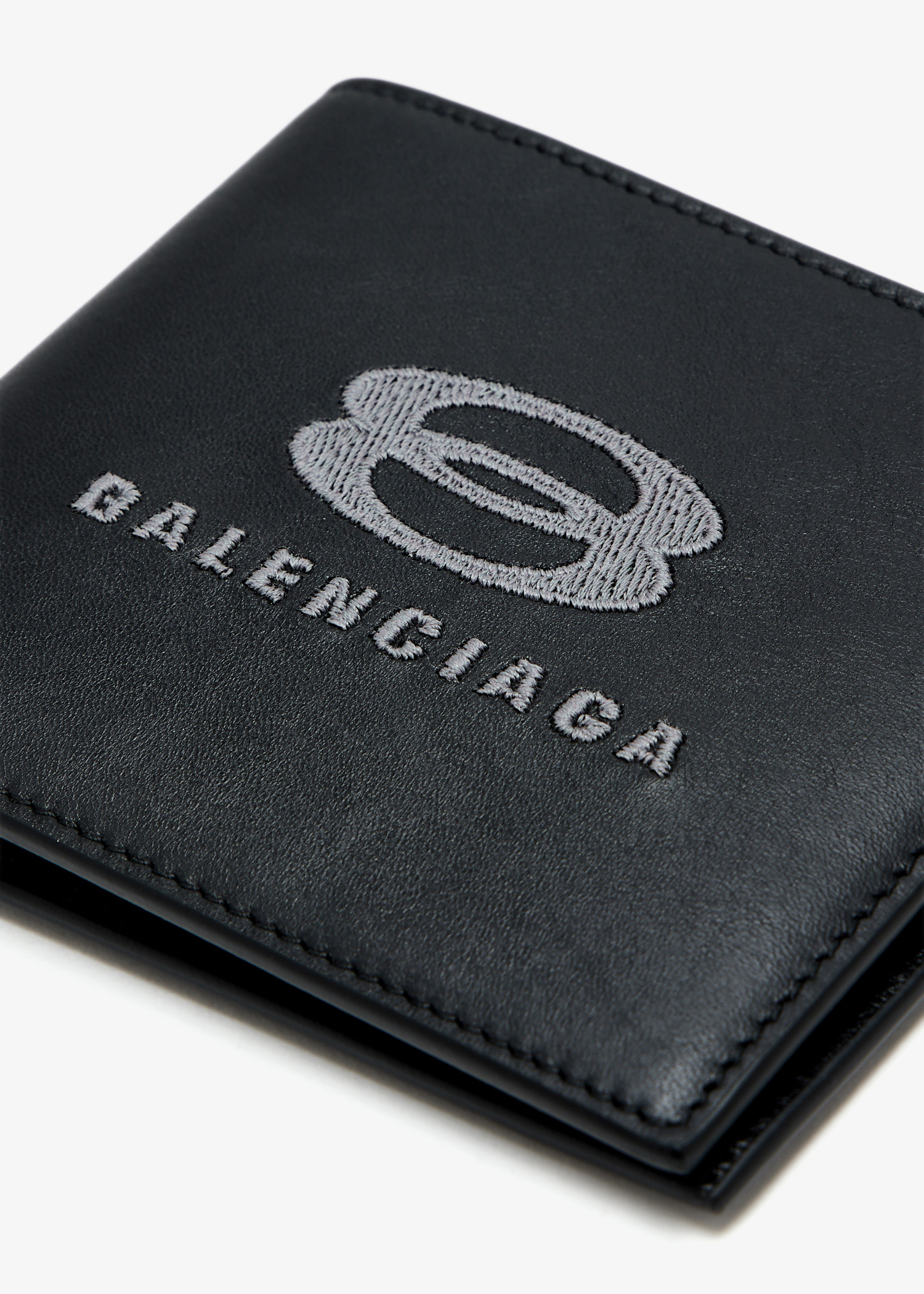 【国内発送★BALENCIAGA】Cash Square Folded ウォレット ロゴ Men's Cash Square Folded Wallet in Black | Balenciaga NL