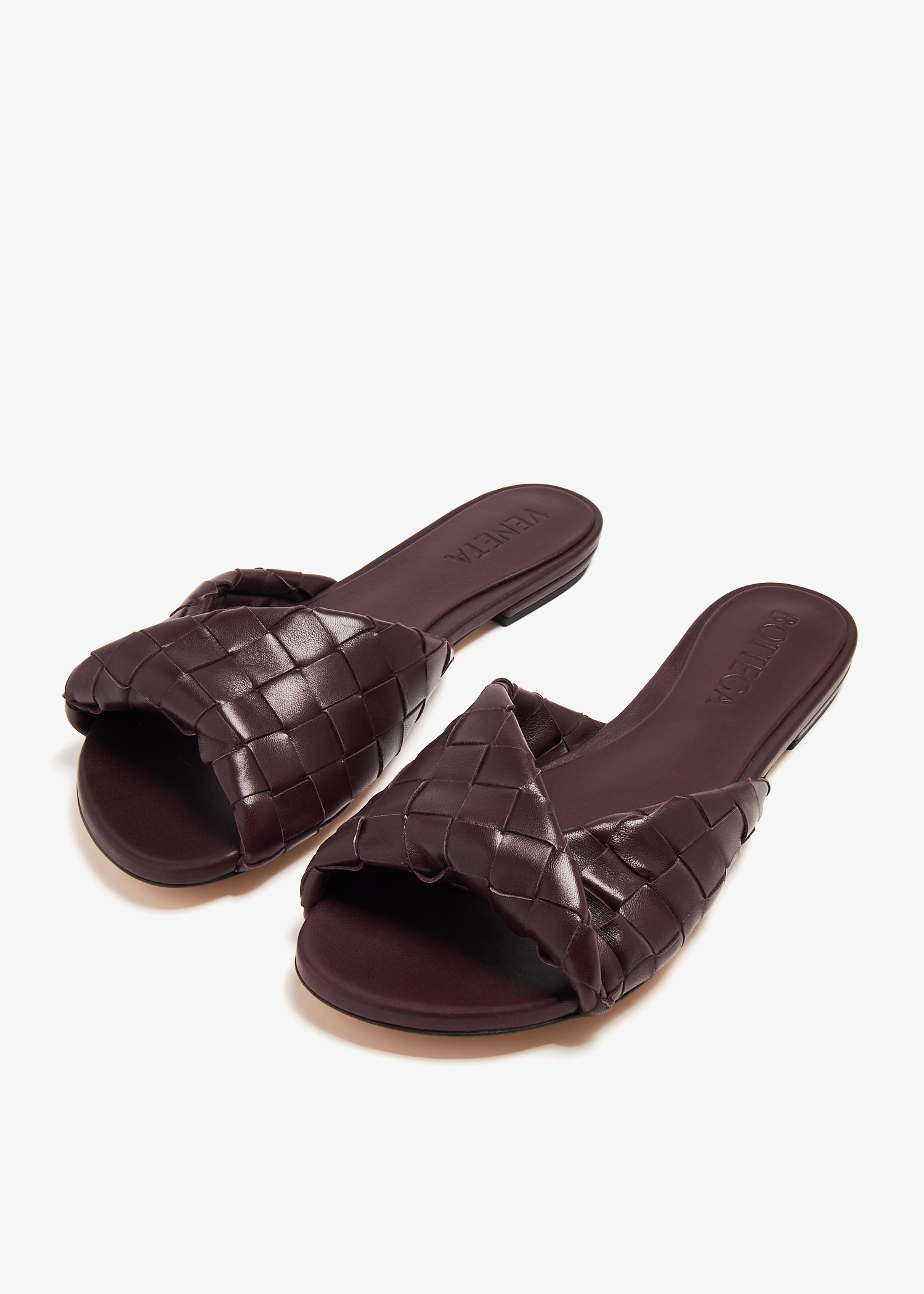 Bottega Veneta Blink flat sandals for Women - Burgundy in