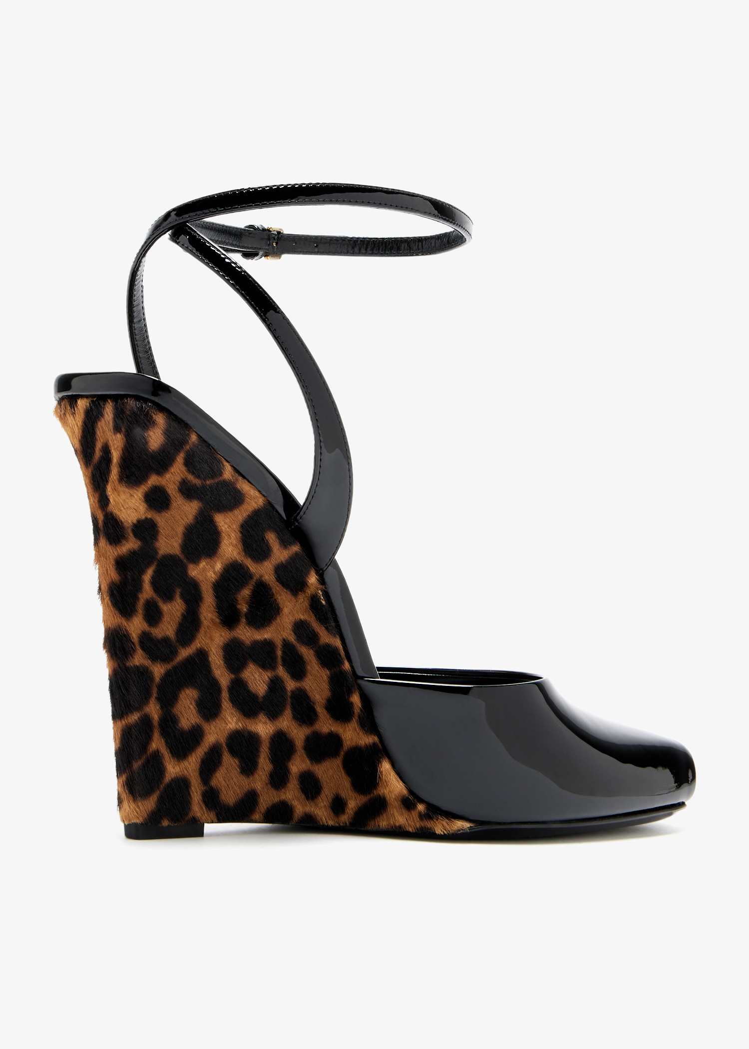 Saint Laurent Scandale wedge sandals for Women - Black in