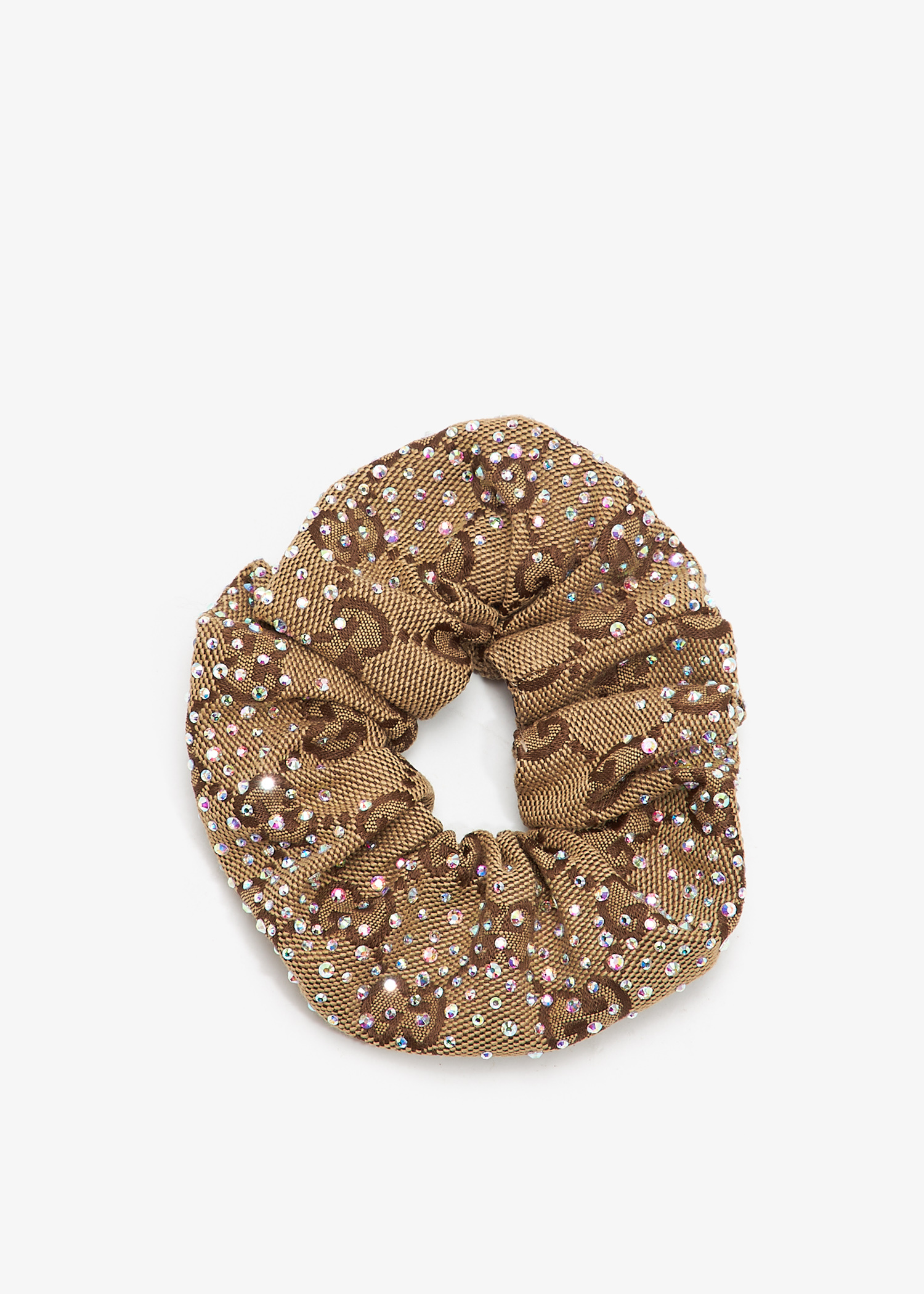 Gucci GG Crystal scrunchie for Women - Beige in UAE | Level