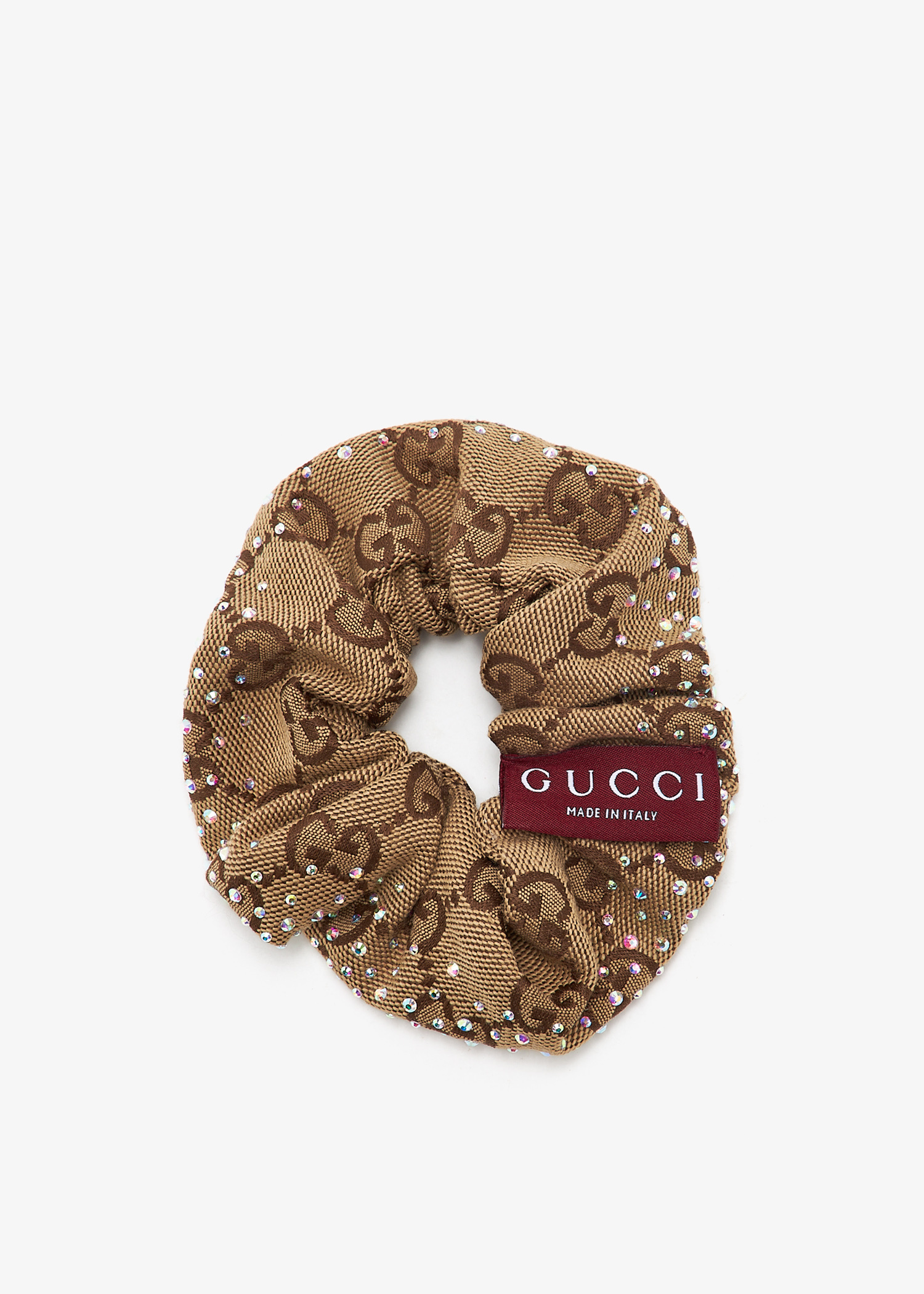 Gucci GG Crystal scrunchie for Women - Beige in UAE | Level