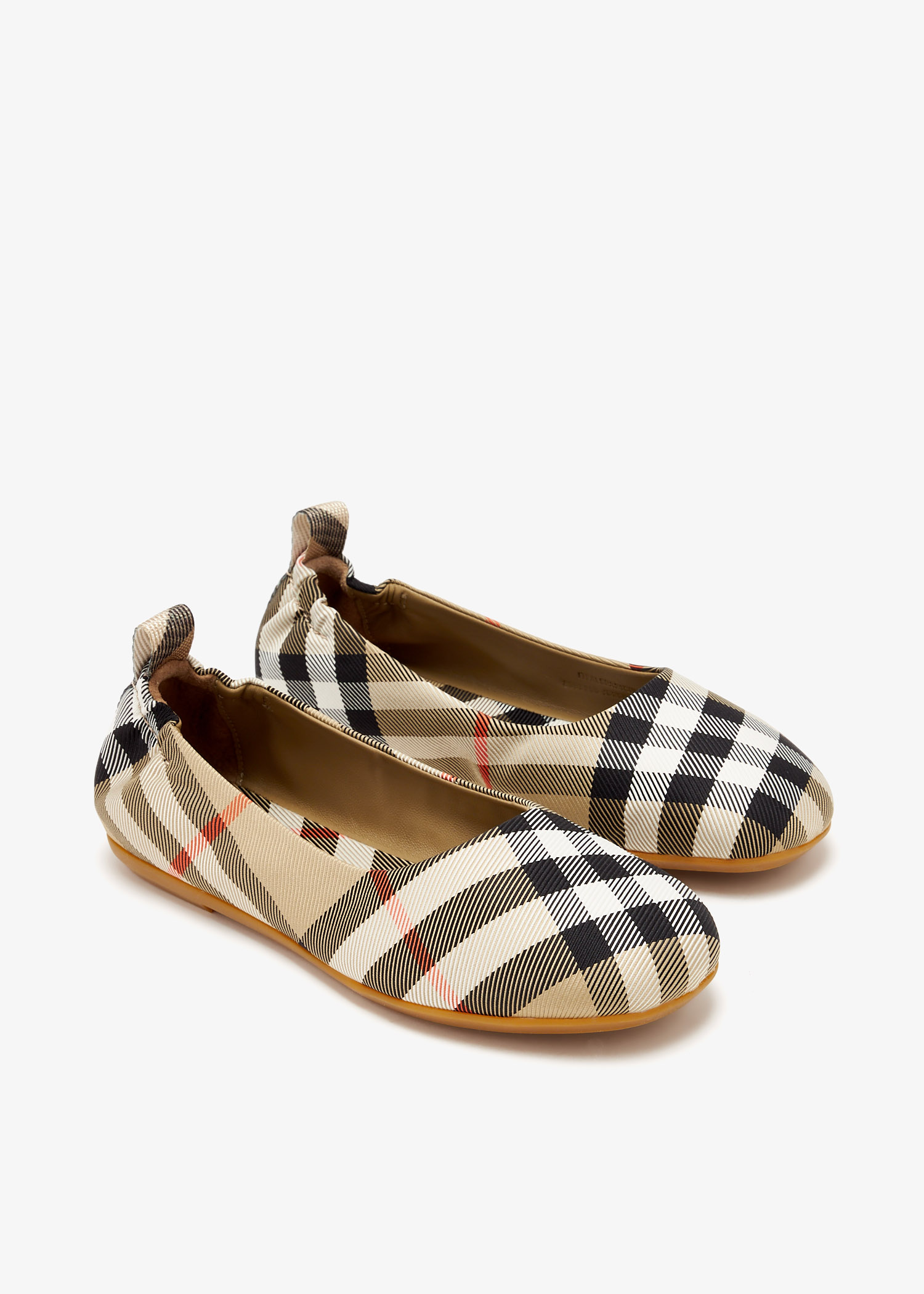 【関税&送料込】Burberry Ballerinas Burberry Check Nylon ballerinas for Girl - Printed in UAE
