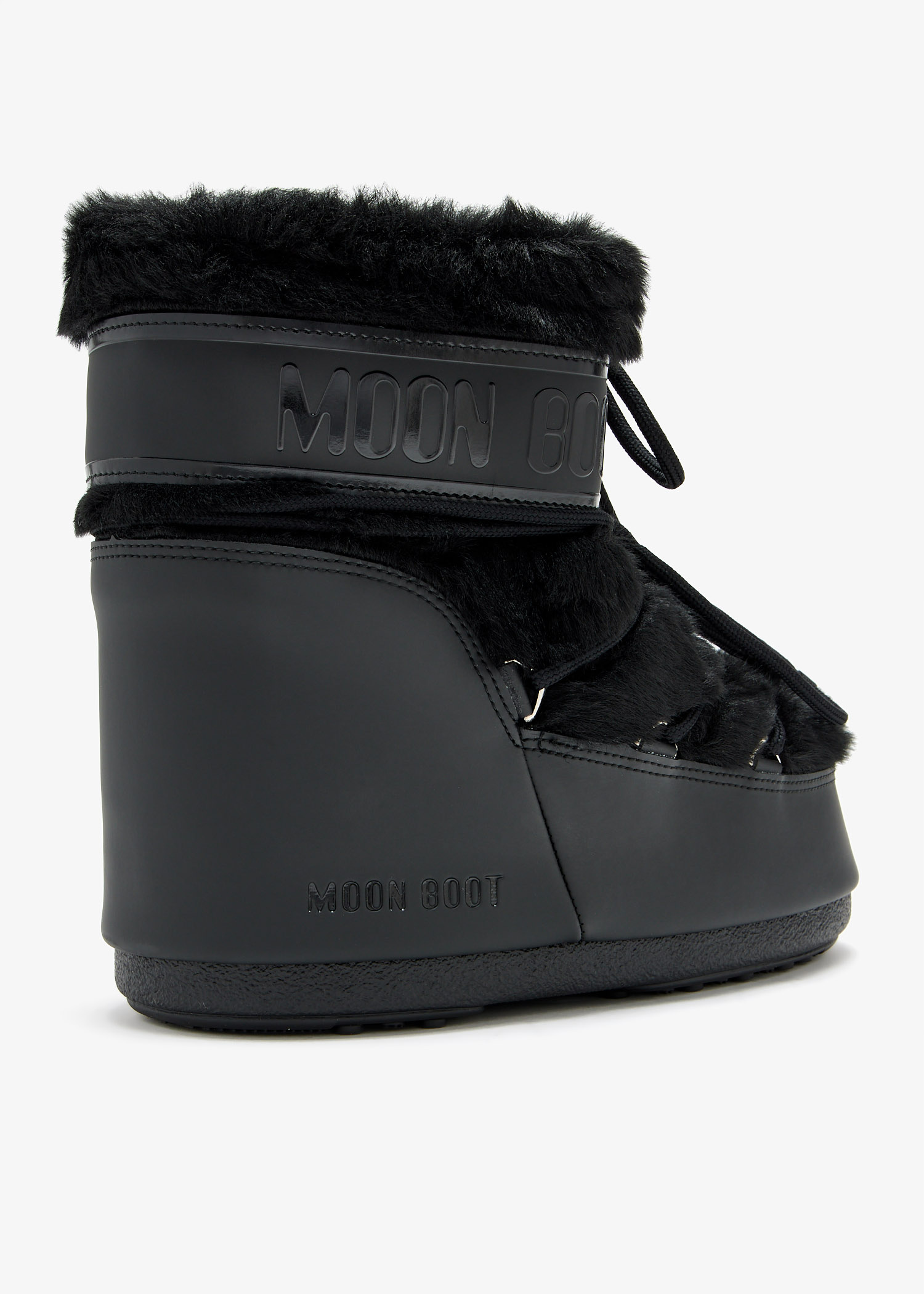 Moon Boot Icon low faux fur boots for Women - Black in KSA | Level