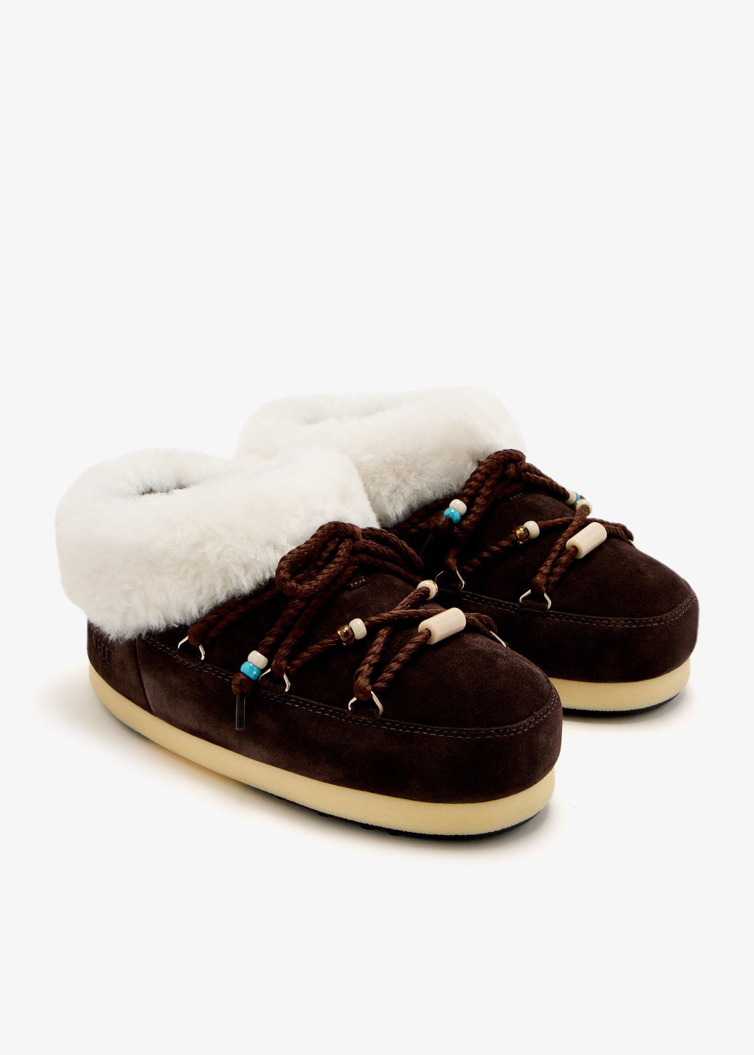 スニーカー MOON BOOT Suede Beads Mules Black Moon Boot Suede Beads mules for Women - Black in KSA | Level