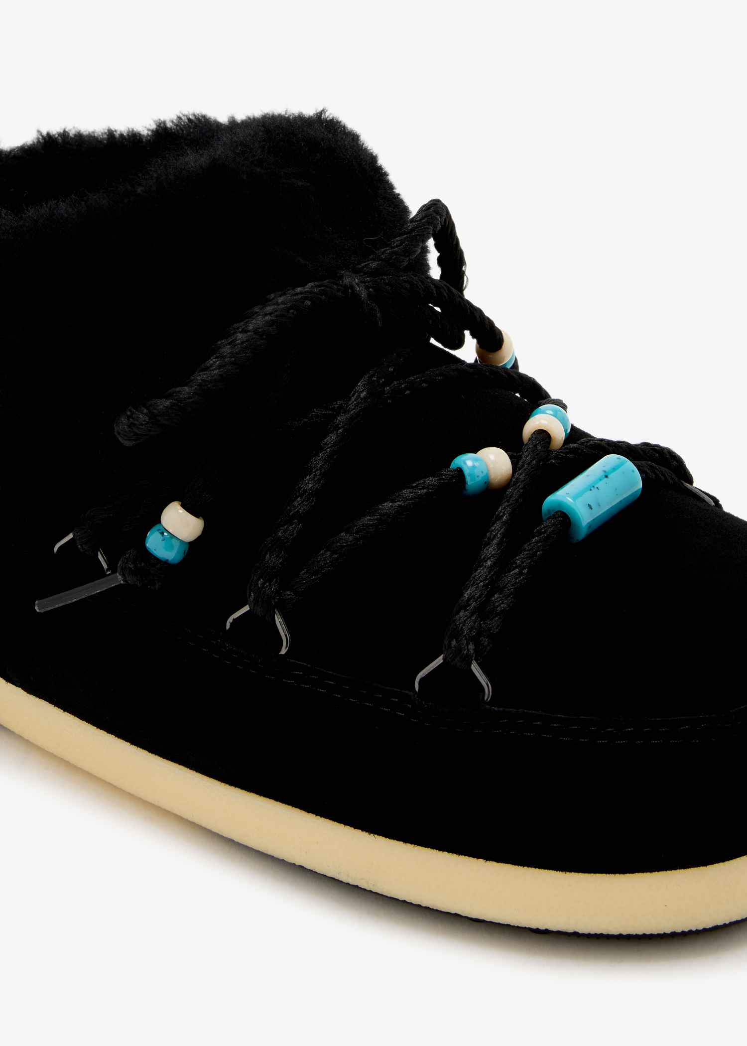 スニーカー MOON BOOT Suede Beads Mules Black Moon Boot Suede Beads mules for Women - Black in KSA | Level