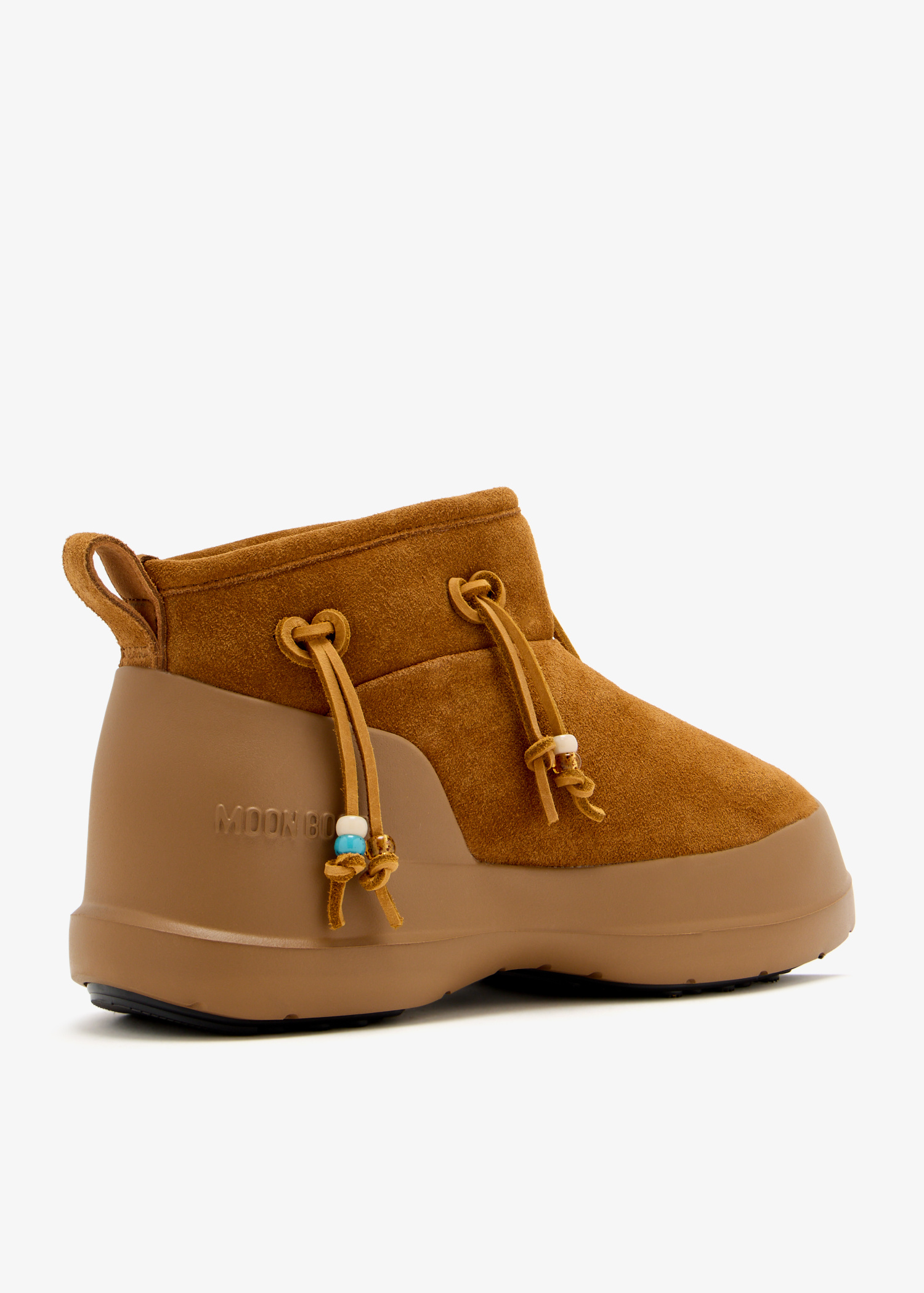 ショートブーツ・ブーティ MOON BOOT 'Mule suede beads' ankle boots Brown Moon Boot Luna Low Beads boots for Women - Brown in UAE