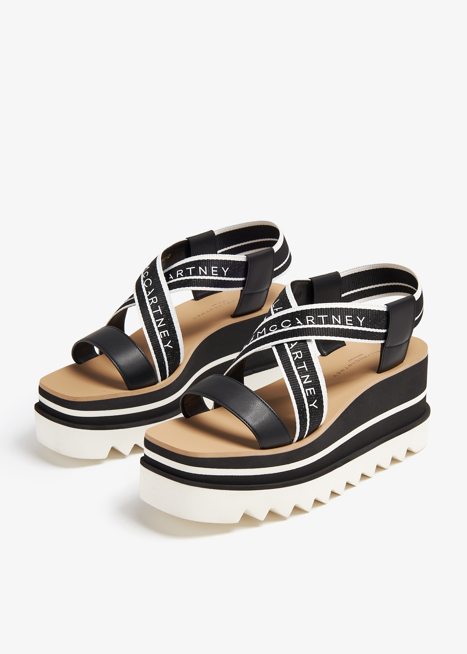 【関税&送料込】Stella Mccartney Sandal Sneak-Elyse Eco Women Ebony black Sneak-Elyse Platform Sandals | Stella