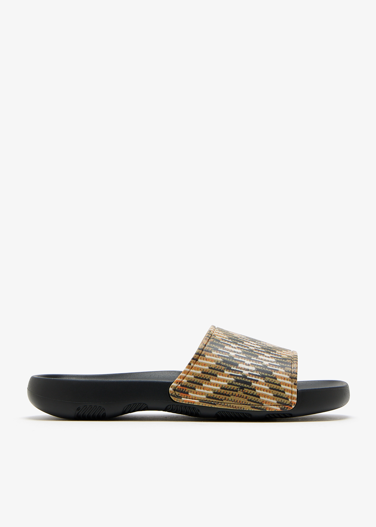 サンダル・ミュール BURBERRY Women Sandals 8102139 B9368 Beige Burberry Dive slides for Women - Printed in UAE | Level Shoes