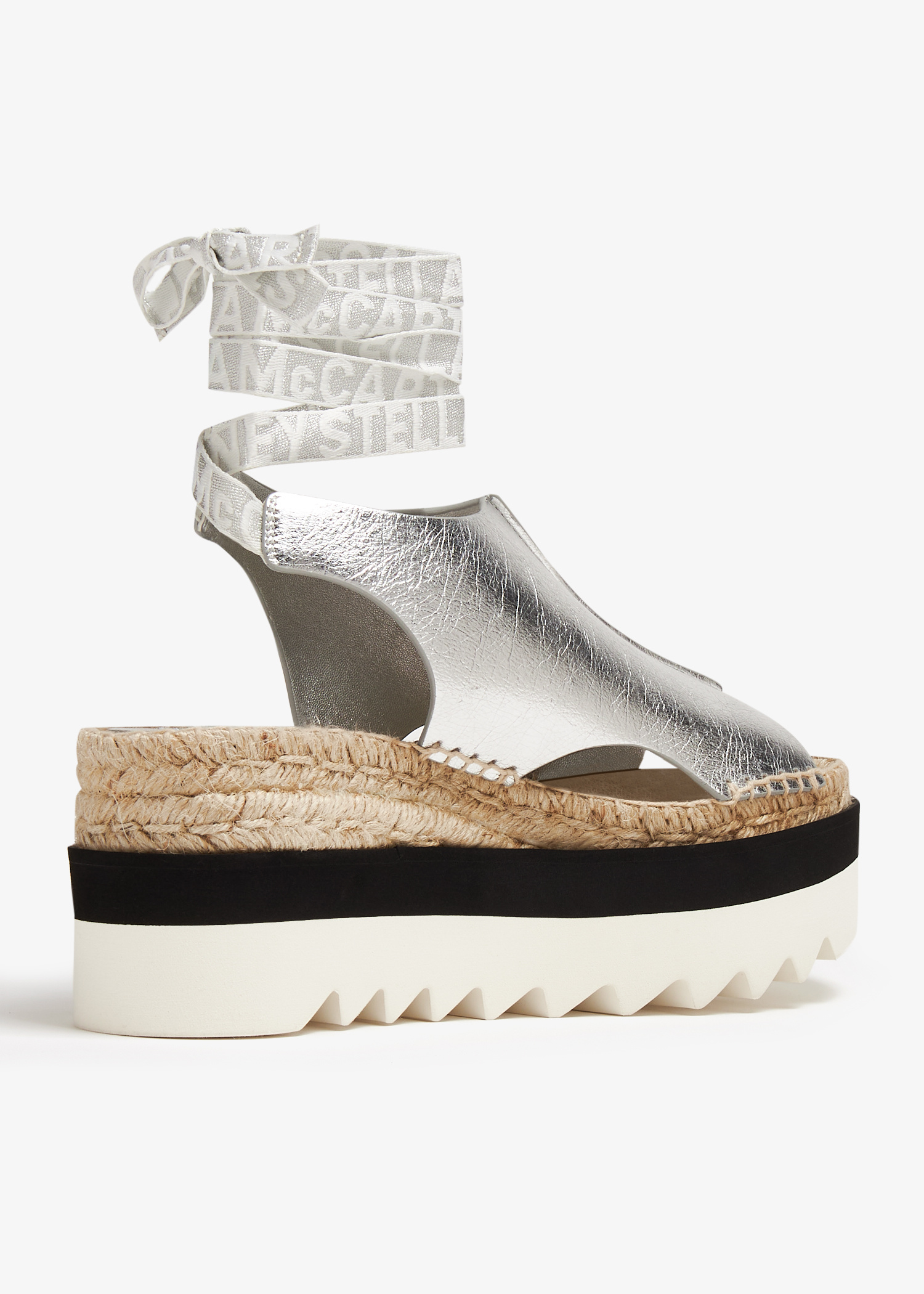 Stella McCartney Gaia platform espadrilles for Women - Silver in